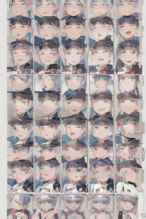 A collection of facial expressions in the anime setting materials collection,emotions 
