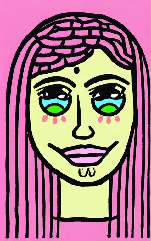 pastel-hued calavera tattoo, Graffiti Comic, a tattoo of a girl's face with Calavera face paint, cinco de mayo, masterpiece, best quality