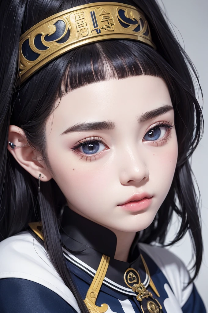 Photorealistic,pop art,flat design,(masterpiece, best quality:1.1),
(ultra highres, ultra-detailed:1.2) ,Cute Jiangshi,16yo,pale skin,navy hair,wavy short hair,parallel eyebrows,