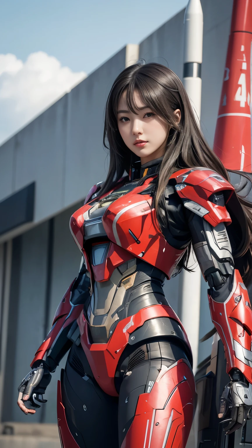 Very detailed, Advanced Details, high quality, High resolution, 1080p, hard disk, beautiful,(War Machine),Armor War,(Rocket Missile)See the big picture,beautiful,Mecha Cyborg Girl,Battle Mode,Mecha Body Girl,She is wearing a futuristic War Machine weapon mecha