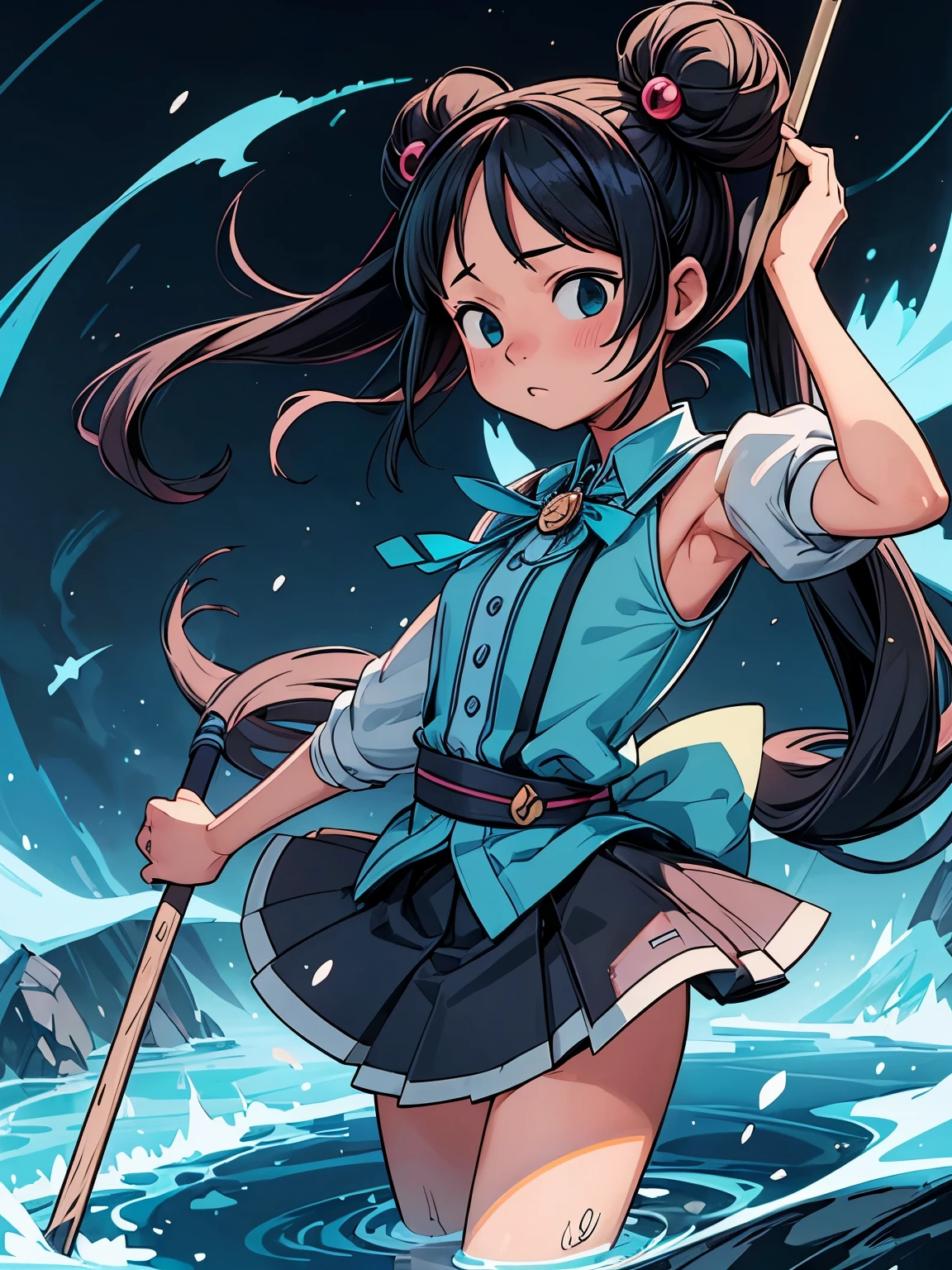 (masterpiece、highest quality、highest quality、Official Art、美しく美Shii:1.2)、(One girl:1.3)Hatsune Miku、Twin tails,Big Breasts,黒と金の服を着て窓の前に立つAnna of Arendelle, Wallop Art, Wallop and Artgerm, Best of Art Station, Flop Loss Draw, 素晴らShiiキャラクターアート, Wallop Style, Best on WLOP, Fun and noisy々Shii, Flop and Loss Draw, Highly detailed artwork, The art of hitting、Anna of Arendelle