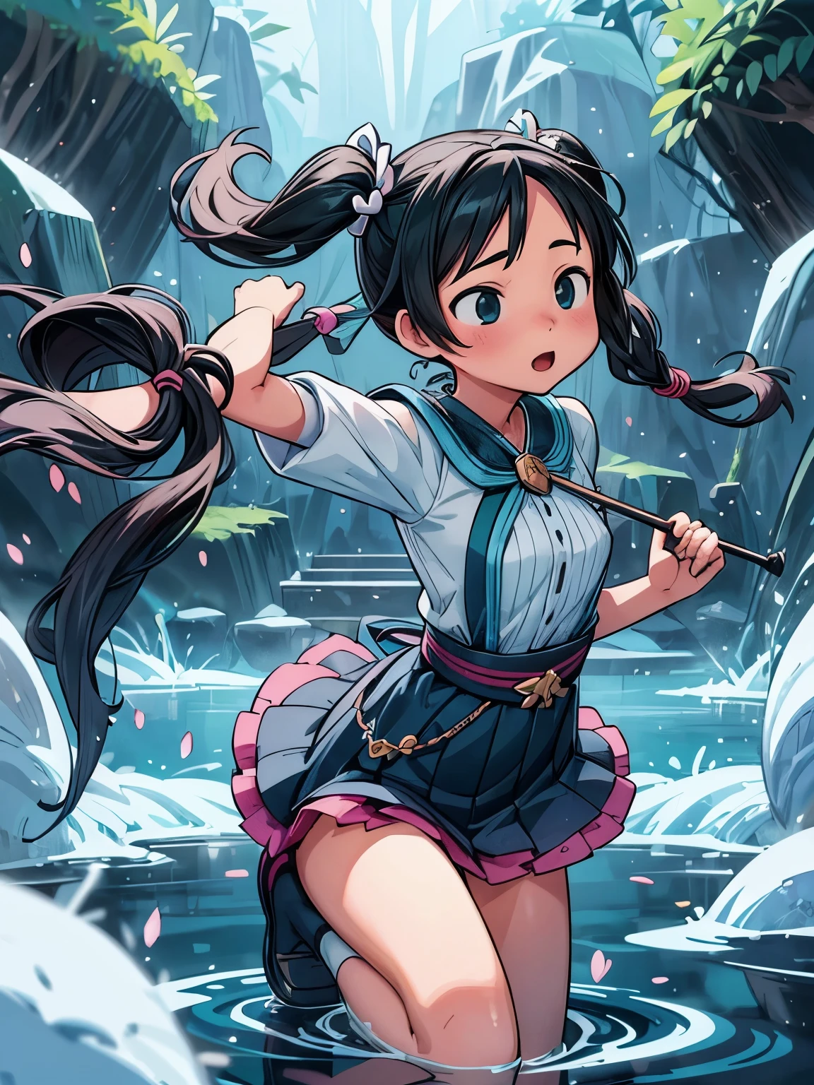 (masterpiece、highest quality、highest quality、Official Art、美しく美Shii:1.2)、(One girl:1.3)Hatsune Miku、Twin tails,Big Breasts,黒と金の服を着て窓の前に立つAnna of Arendelle, Wallop Art, Wallop and Artgerm, Best of Art Station, Flop Loss Draw, 素晴らShiiキャラクターアート, Wallop Style, Best on WLOP, Fun and noisy々Shii, Flop and Loss Draw, Highly detailed artwork, The art of hitting、Anna of Arendelle