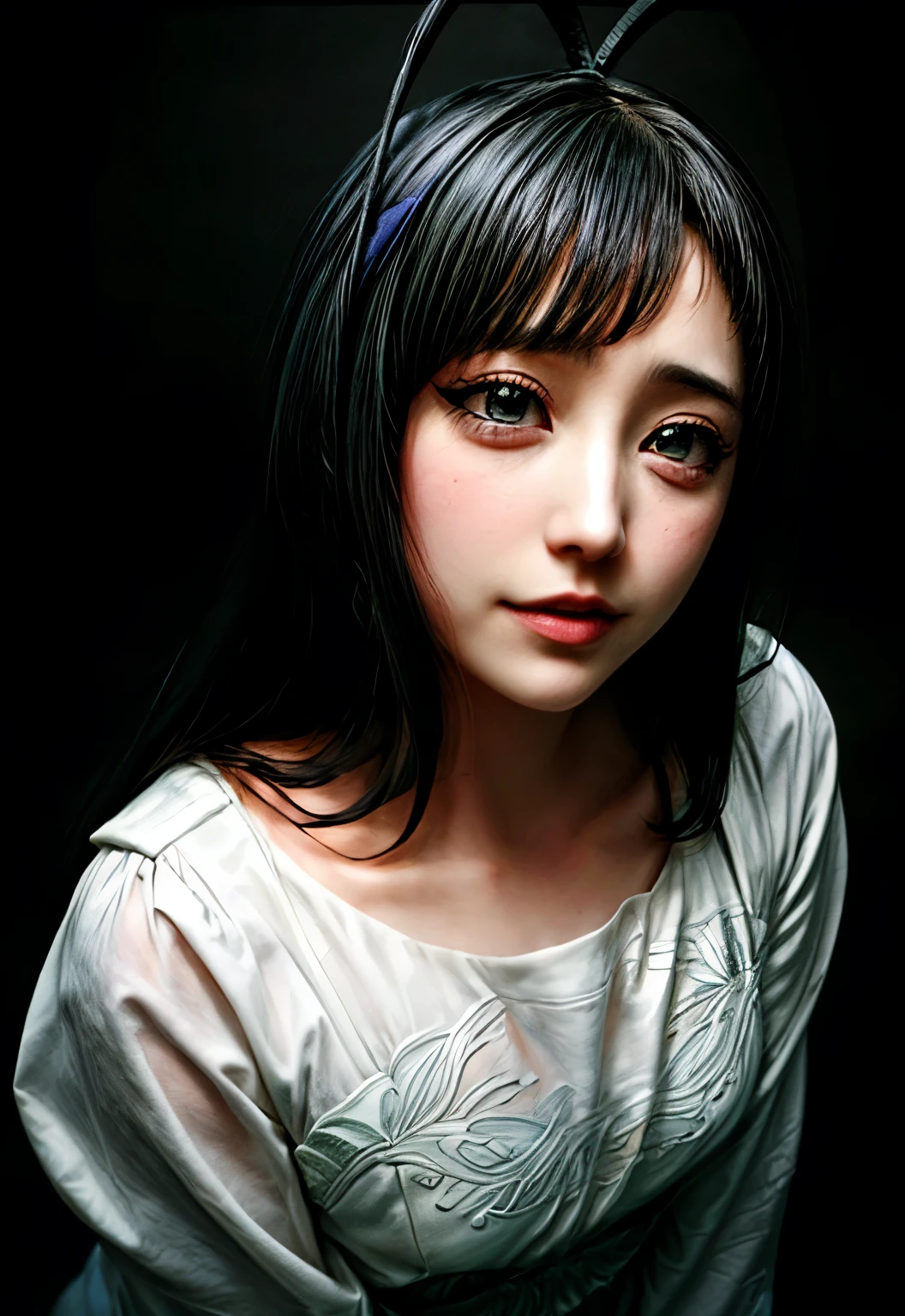 masterpiece, Very detailedな, highest quality,(Giselle Jewell:1.3), 超High resolution,One boy, whole body(white_shirt, green_eye, length_hair, the beatles,:1.2),alone,(8K,RAW Photos),(Best Quality),(Masterpiece Loose),(Realistic,)(写実的でRealistic),(High resolution),Hyper Detail,(Gentel Realism:1.1),Beautiful Face, (1 Female:1.1),High resolution), (8k), (Very detailed), (4K), (Pixiv), Perfect Face, 素敵なeyeと顔, (highest quality), (Very detailed), 詳細な顔とeye, (alone), Textured skin, Absurd, High resolution, (Dynamic Angle:1.3) (Dynamic Pose:1.3)