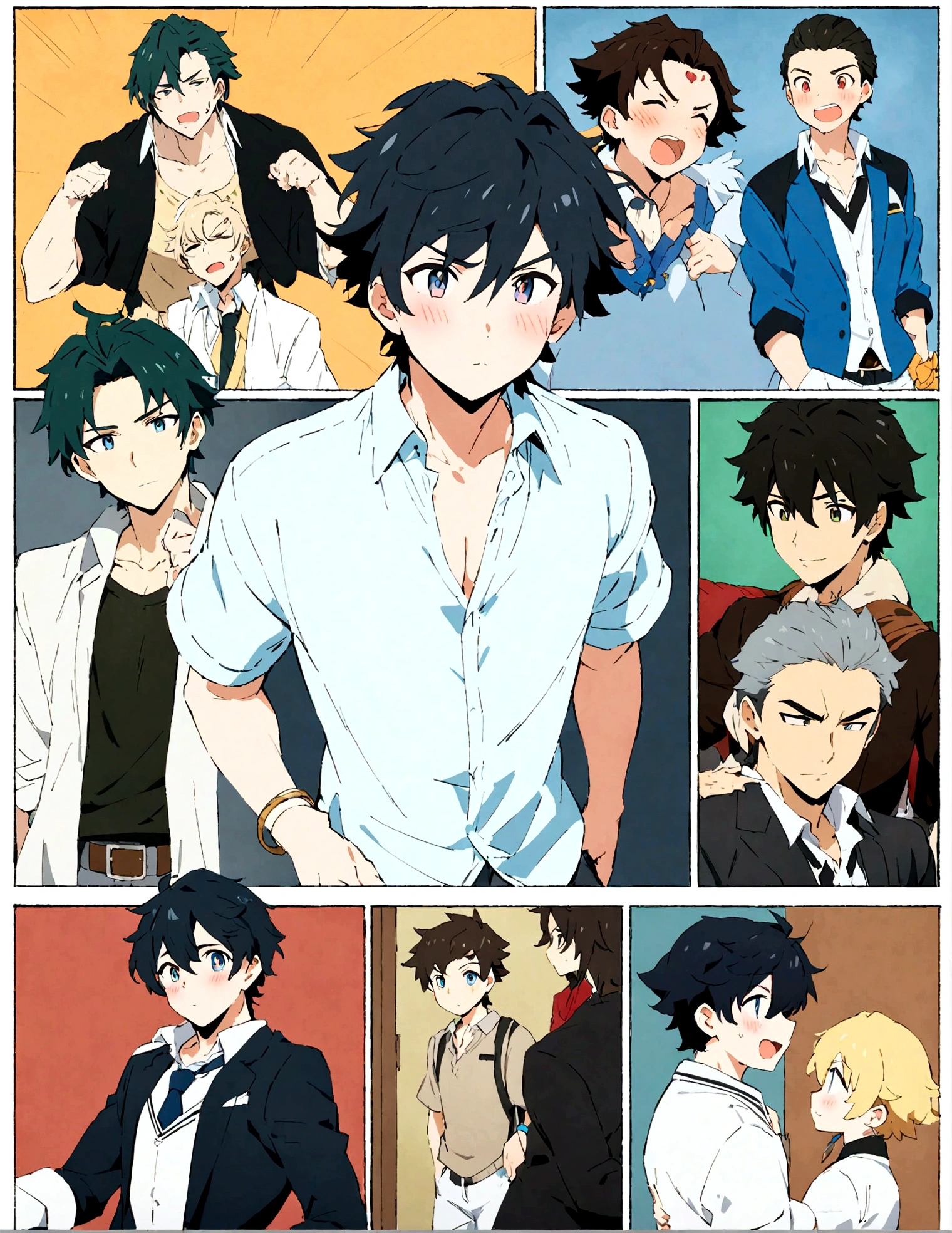 boys,,,,,,boys,,,,,,male protagonist,Bright Eyes,blush,,A refreshing and bright personality,,Men's Focus,Male Focus,A rich expression,Intentionally created happiness,,bracelet,When I first moved into the dorm I was pure and innocent.,,,Cool casual clothes,,,犯され中のmale protagonistはいつも抵抗中らしい,,,,Brainwashed into a man-lover and potential homosexual,The boys' dormitory where the sports club becomes gay,,,,,Junior and senior high school/university,,,Rumored Powerful School,cool,,,All male victims,疑似幸運creation,,creation,high resolution,4k,8k,quasi-masterpiece,highest quality,Anime Style,,Makoto Shinkai Style,,Cel animation art,,