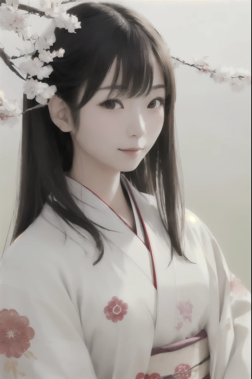 ((Human whole body))、((Elegant behavior))、((Japanese painting))、(Beautiful Japanese Hair)、(Beautiful kimono back collar)、(Japanese Sex Appeal)、(Japan kimono)、 sunlight, Clear Face, Clean white background, masterpiece, Super Detail, Great composition, Ultra HD, high quality, Very detailed, soft、 Uniform 8k wallpaper, Super Detail, 32k ...、Plenty of white space