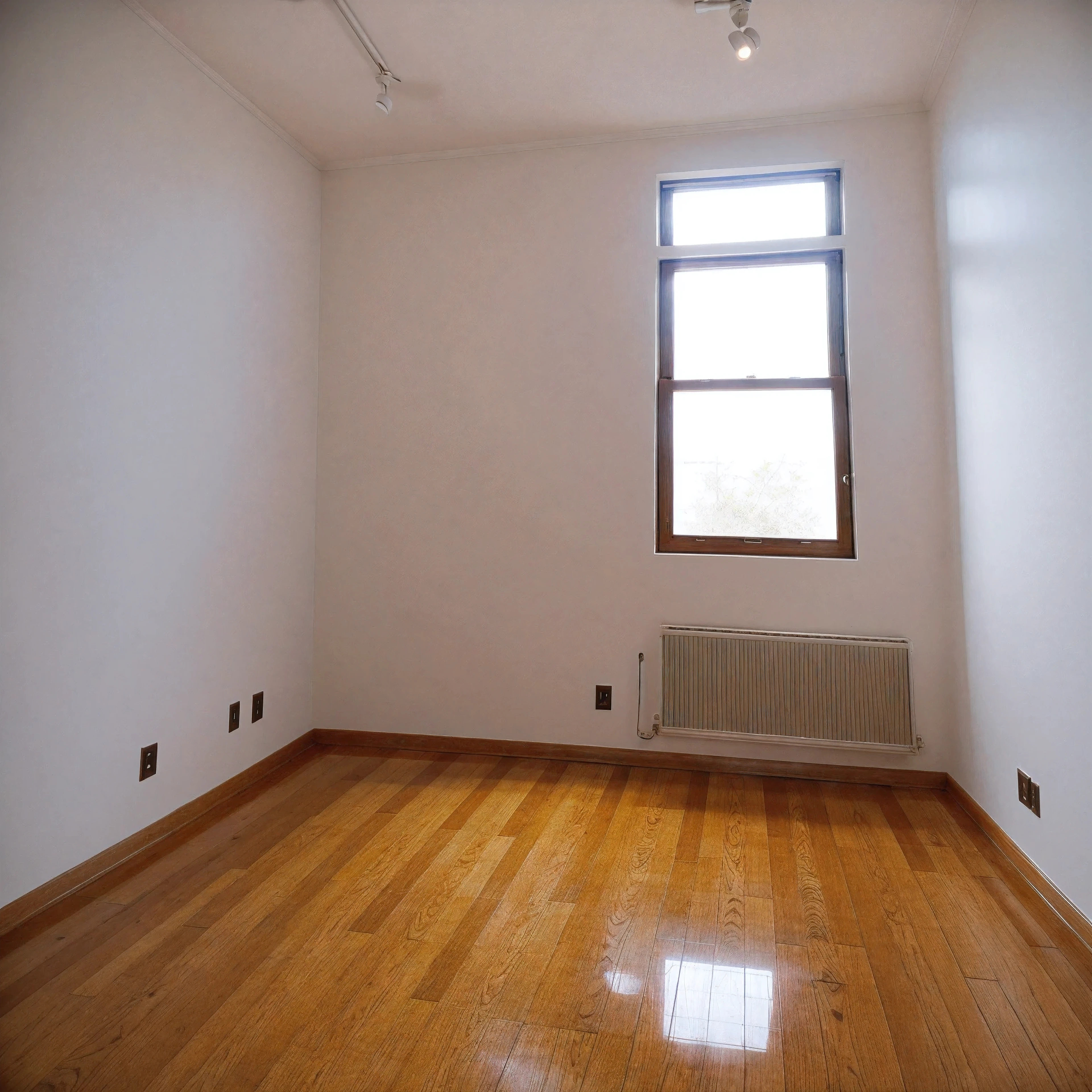 Empty Room、window、Studio in the apartment、Flooring、The walls are white、Rental、