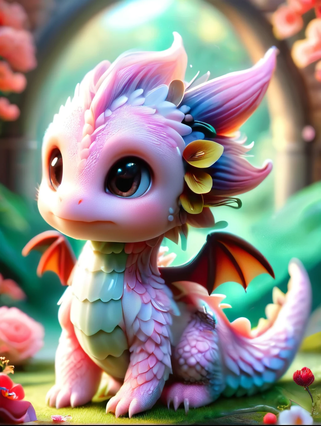 flower・Dragon,cute,fluffy,null,human