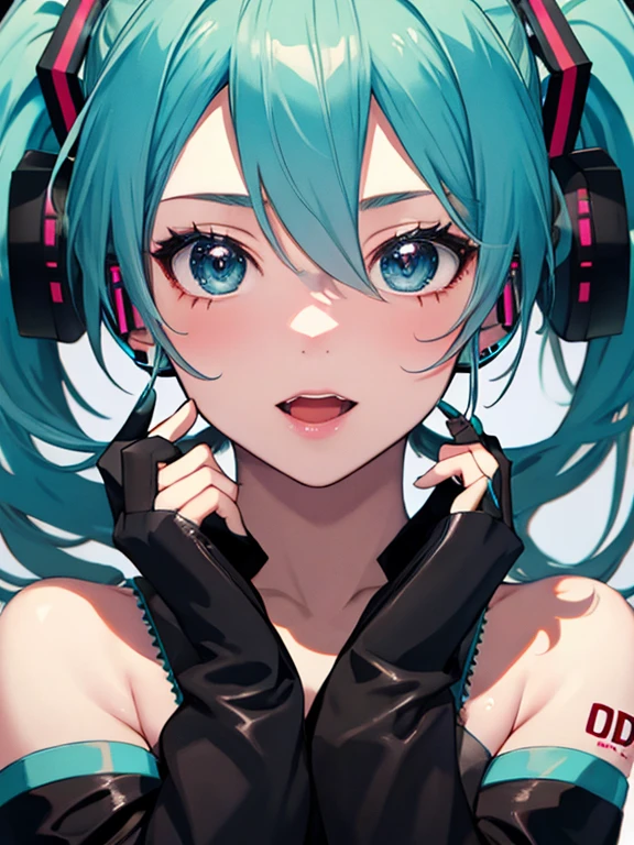 nsfw:1.5, Hatsune Miku、Face close-up:2, UHD, retina, masterpiece, ccurate, anatomically correct, textured skin, super detail, high details, high quality, best quality, highres, 4K