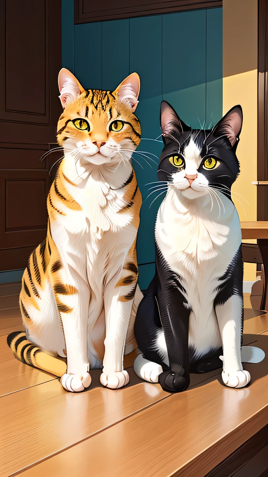 there are three Cat sitting on top of each other on a table, cute Cat, cute face, Double-head Cat, all looking at camera, Cute little Cat, Cat! Nearby, they all lay down, looking at camera!!!, Cat on her side, Cute Cat Photos, Great
