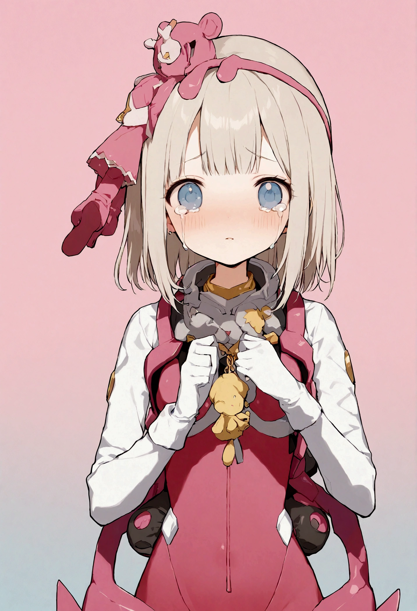 masterpiece, highest quality, Illustration of the novel, High resolution, 18+ Adult content, Sensual, Intimate, Emotional, Passionate, romantic, sweet, Adorable, Innocent, Pure, Charmな, Charmな, Charm, Mysterious, Charmな, Charmな, Immersive, Charmな, dream-like, Surreal, Imaginative, Whimsical, artistic, Avant-garde, timeless, elegant, Sophisticated, chic, Sophisticated, personality, original, Charmな,((Lori:1.3)),((Beautiful Tears))、Upper Body、(Little),((Tight Combat Suit:1.3)),