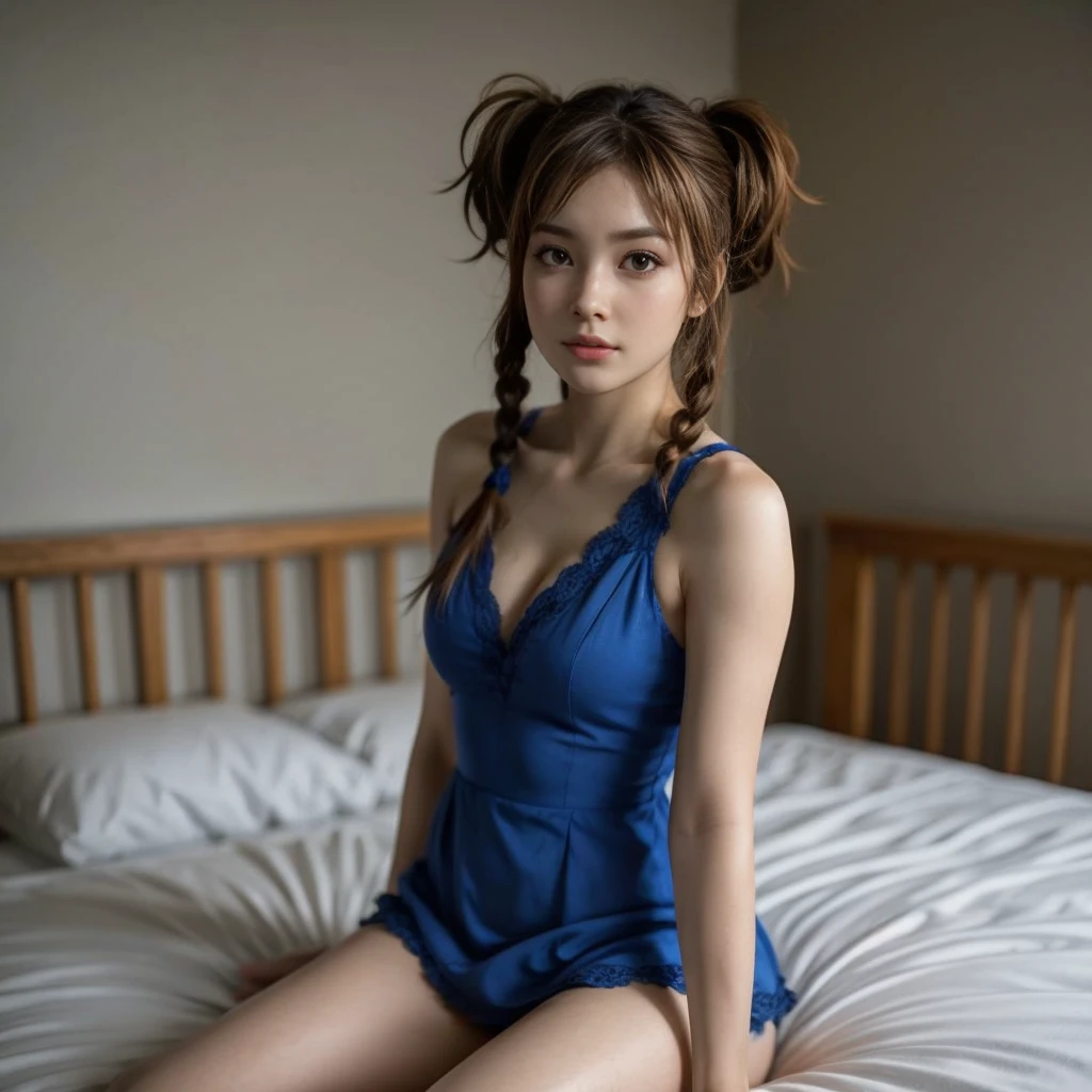 Kasumi, brown eyes, (best quality, ultra-detailed), (realistic:1.37), beautiful and detailed face, ultra-realistic texture, delicate face, delicate body, red lipstick, bright colors. High definition, 8K, well defined legs, expression cute smilling