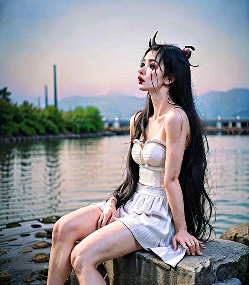 White clothing,White top,skin