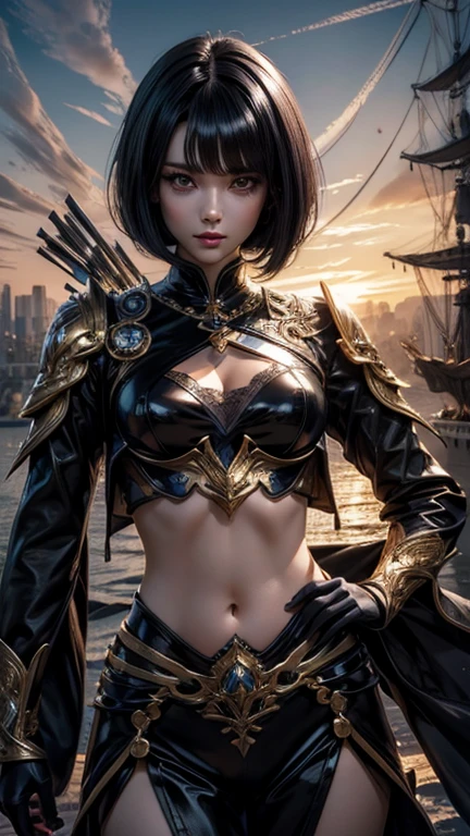photorealistic, high resolution, soft light,1women, solo, hips up, shining skin, (detailed face), Chinese armor