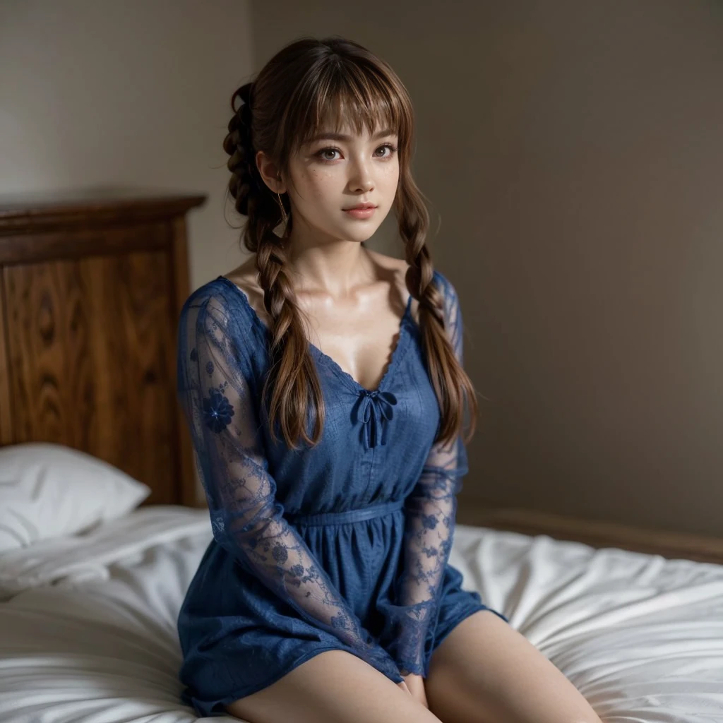 Asian woman sitting on bed, wenfei ye, posing in bed, gorgeous chinese models, Japanese model, Korean girl, advertisement picture, trending on cgstation, Realistic. Cheng Yi, yanjun cheng, on my bed, Attractive pose, posing in the bedroom, cute elegant pose, xintong chen, Chinese girl,A lot of mucus on the body,perspire,Damp heat,There is a lot of mucus
