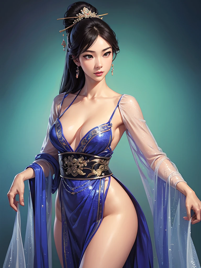 (best quality,ultra-detailed,realistic:1.37),(Korean:1.1)(beautiful detailed dress,adult,woman,detailed description),(beautiful detailed woman,beautiful Chinese background,exposed collarbone),(black eyes,natural eyes,realistic facial features,beautiful leg line),(sexy,full body photo,realistic body proportions,accurate eye ratio),(frontal photo,realistic and slender face), super nude, all boy show