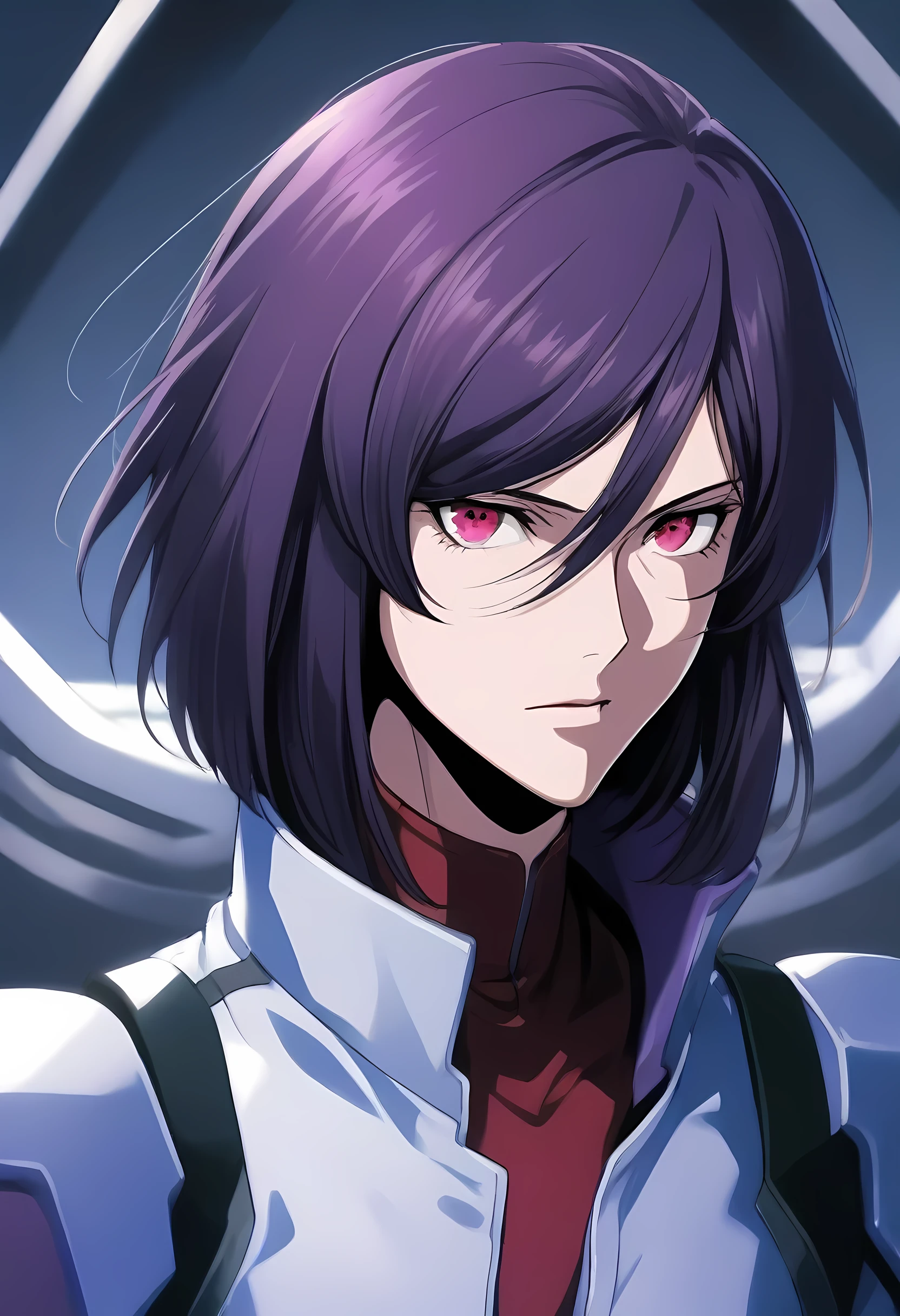 1boy, male focus, tieria erde, gundam, detailed face, detailed eyes