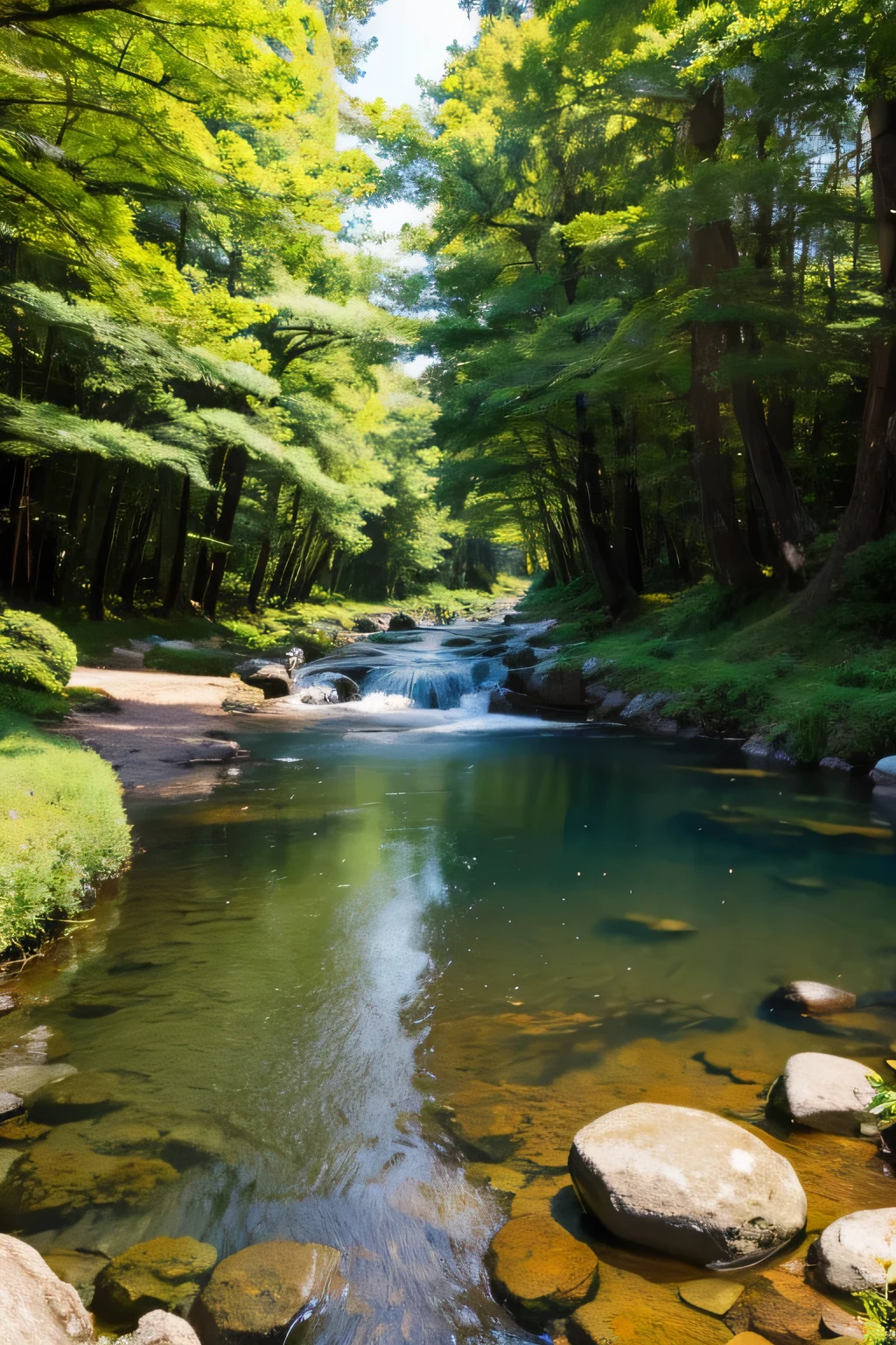 Anime Style landscape Japan countryside