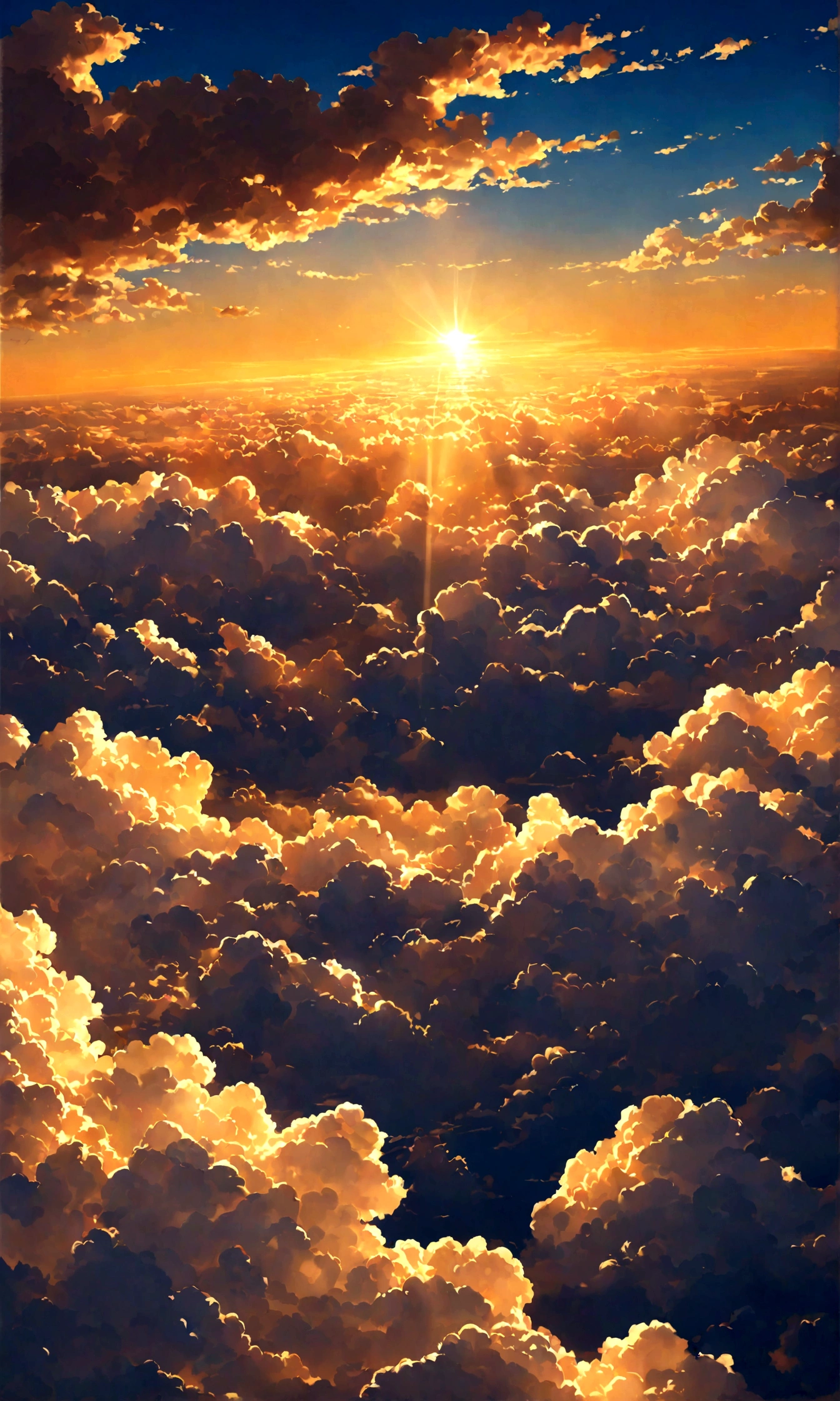 a picture taken from a plane of a sunset with clouds, among heavenly sunlit clouds, heavenly clouds, amazing sky, sunset in the clouds, golden clouds, stunning sky, magnificient clouds, breathtaking clouds, glowing clouds, sunset clouds, heaven on earth, golden heavenly lights, heaven!!!!!!!!, heavenly atmosphere, heavenly glow, heavenly landscape, heavenly light, gorgeous clouds