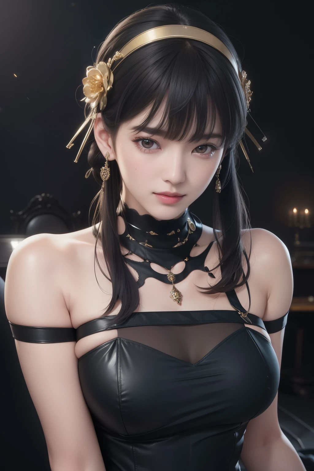Beautiful big okeh), indoors, detailed luxury living room, gentle and charming beautiful goddess, Korean(kpop-idol), solo, necklace, oval face, double eyelids, smart, good hands, good feet, Natural, (from below angle), (glossy skin:1.05), ((low angle)), Perfect figure, (k, UHD, RAW photo, best quality, masterpiece:1.4), (realistic, photo-realistic:1.37), ultra high res, photon mapping, radiosity, physically-based rendering, professional soft lighting, red eyes, sexy se, milf