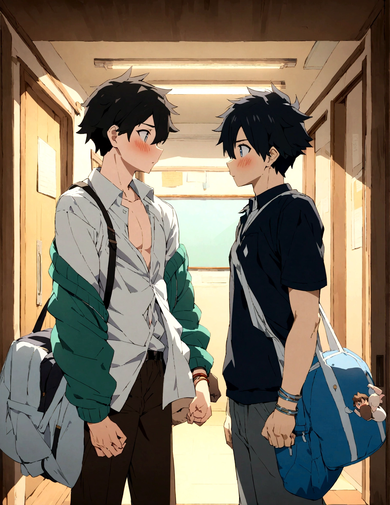 Mass brainwashing,,,boys,,,,,,boys,,,,,,The cool male protagonist gets raped by boys,,,,Bright Eyes,blush,,Black Hair,When she first moved into the dorm, she had a refreshing, cheerful personality and was pure and innocent.,,,,,,Male Focus,,,,A rich expression,,Happiness deliberately created through brainwashing,,bracelet,Roughly-dressed clothes,,,,The male protagonist is being brainwashed into becoming a potential homosexual.,,,,,Athletic Department Boys' Dormitory,,,,,Junior and senior high school,,,All dormitory students,The male protagonist changes cutely,,creation,high resolution,4k,8k,quasi-masterpiece,highest quality,Anime Style,,Makoto Shinkai Style,,Cel animation art,,,