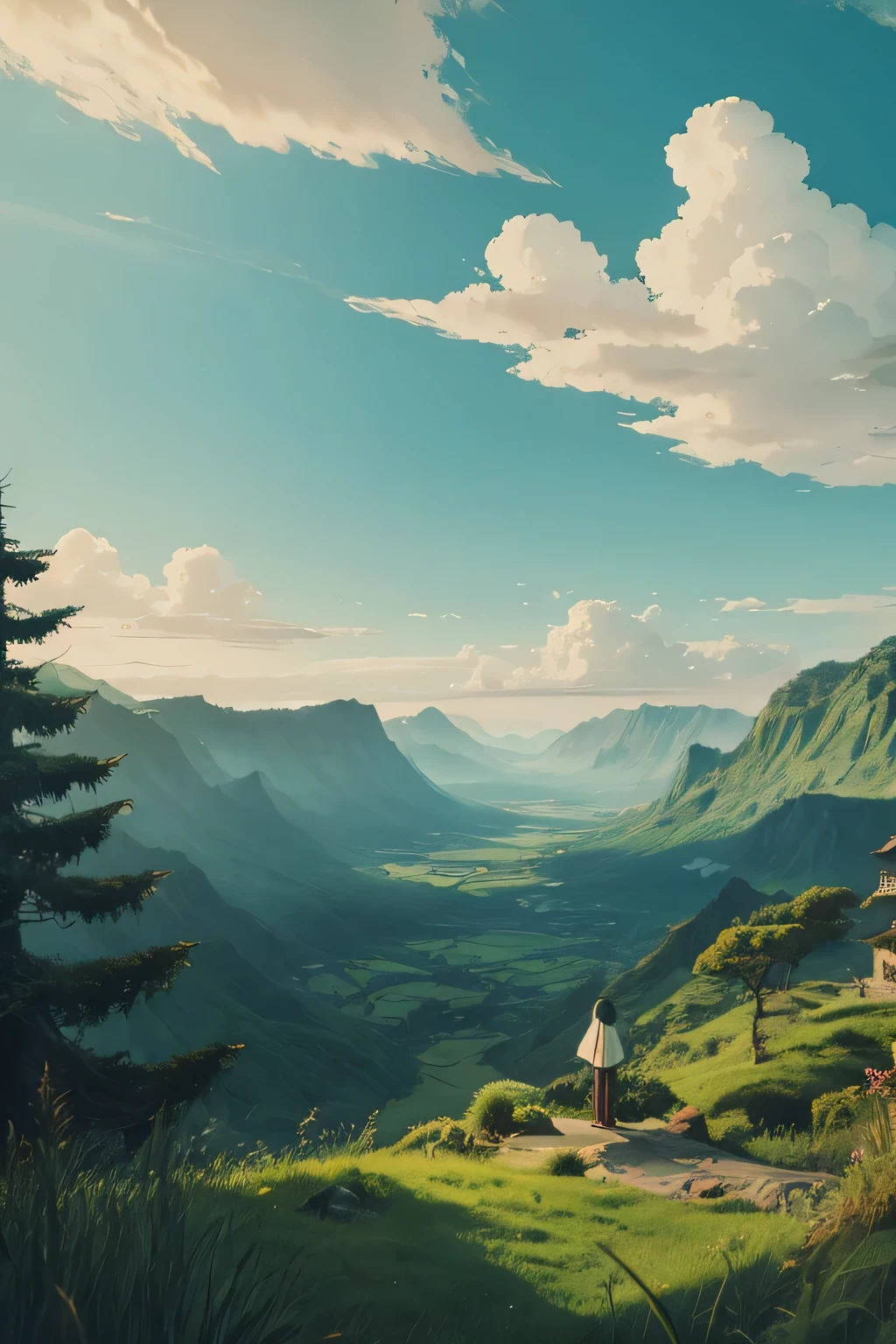 landscape　Hayao Miyazaki style