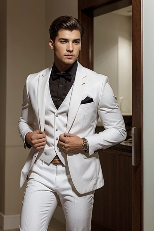 hombre con ropa elegante