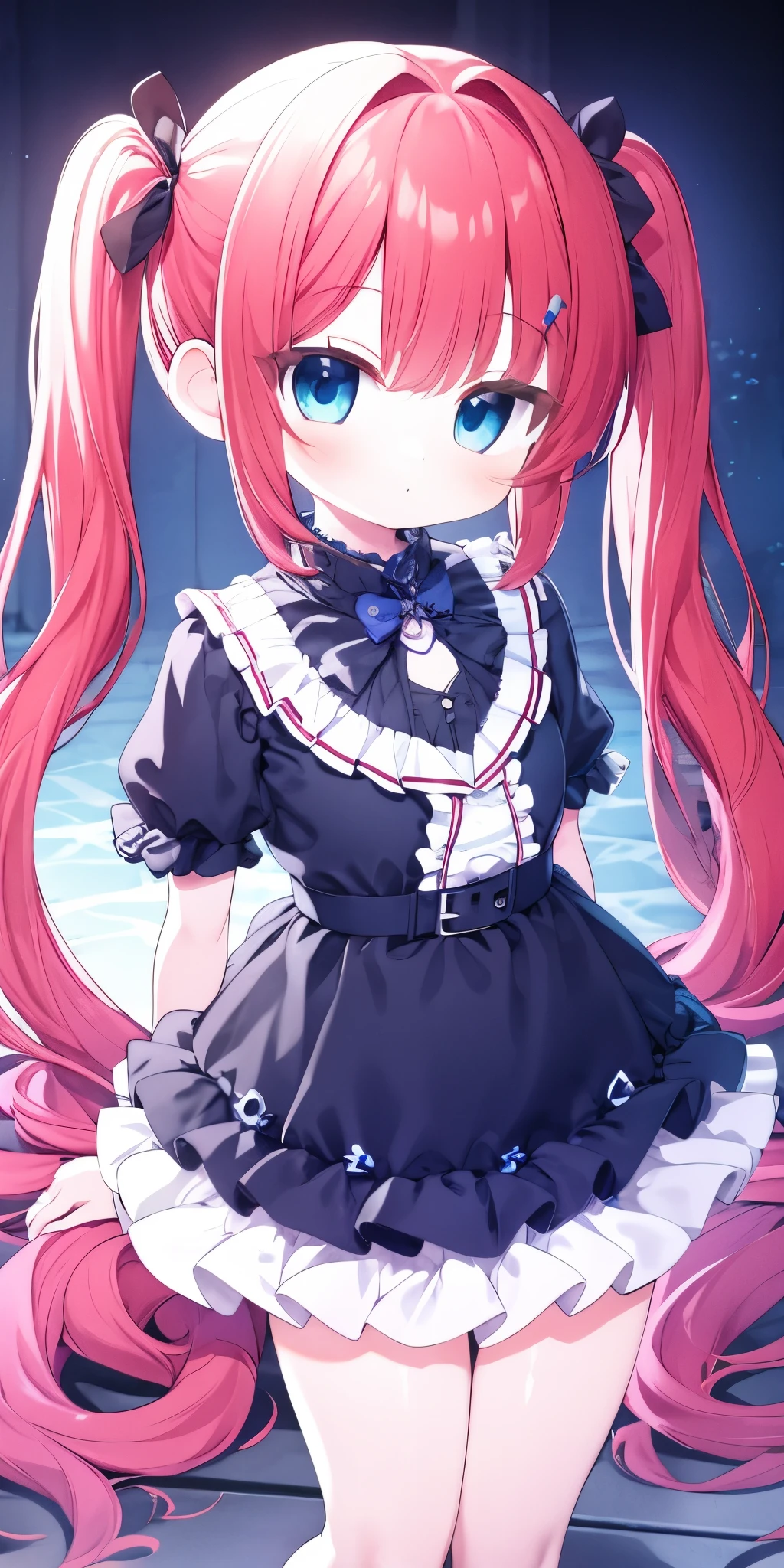 {{best quality}}, {{masterpiece}}, {{ultra-detailed}}, {illustration}, {detailed light}, red hair,blue eyes,twintails,Fantastic,li,solo,liirl,long hair
