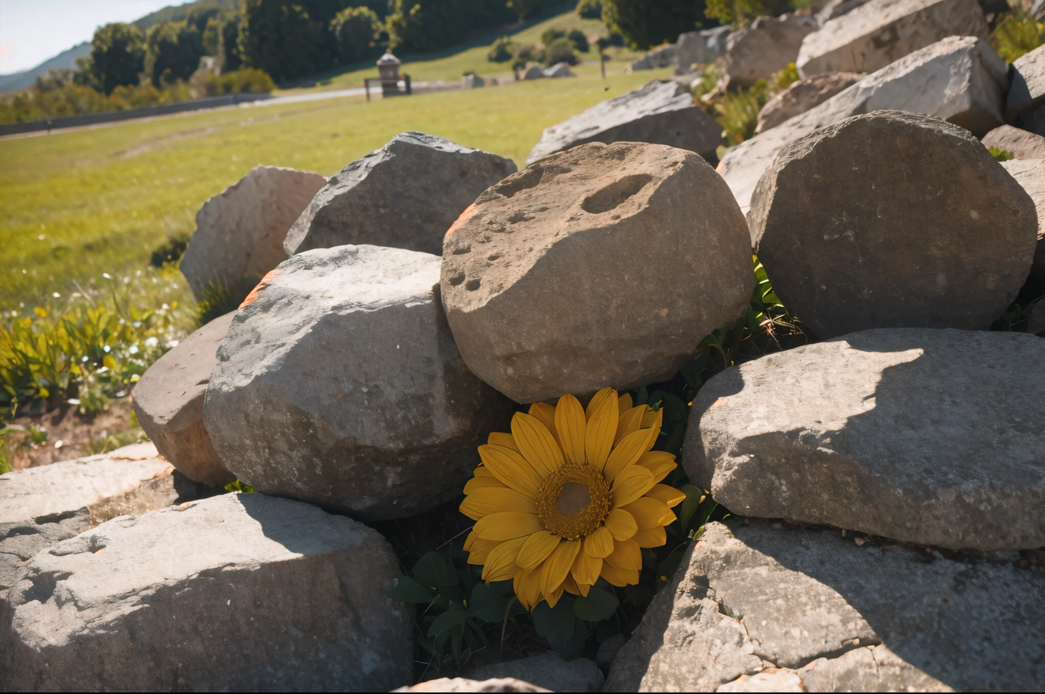 fiore, rocks