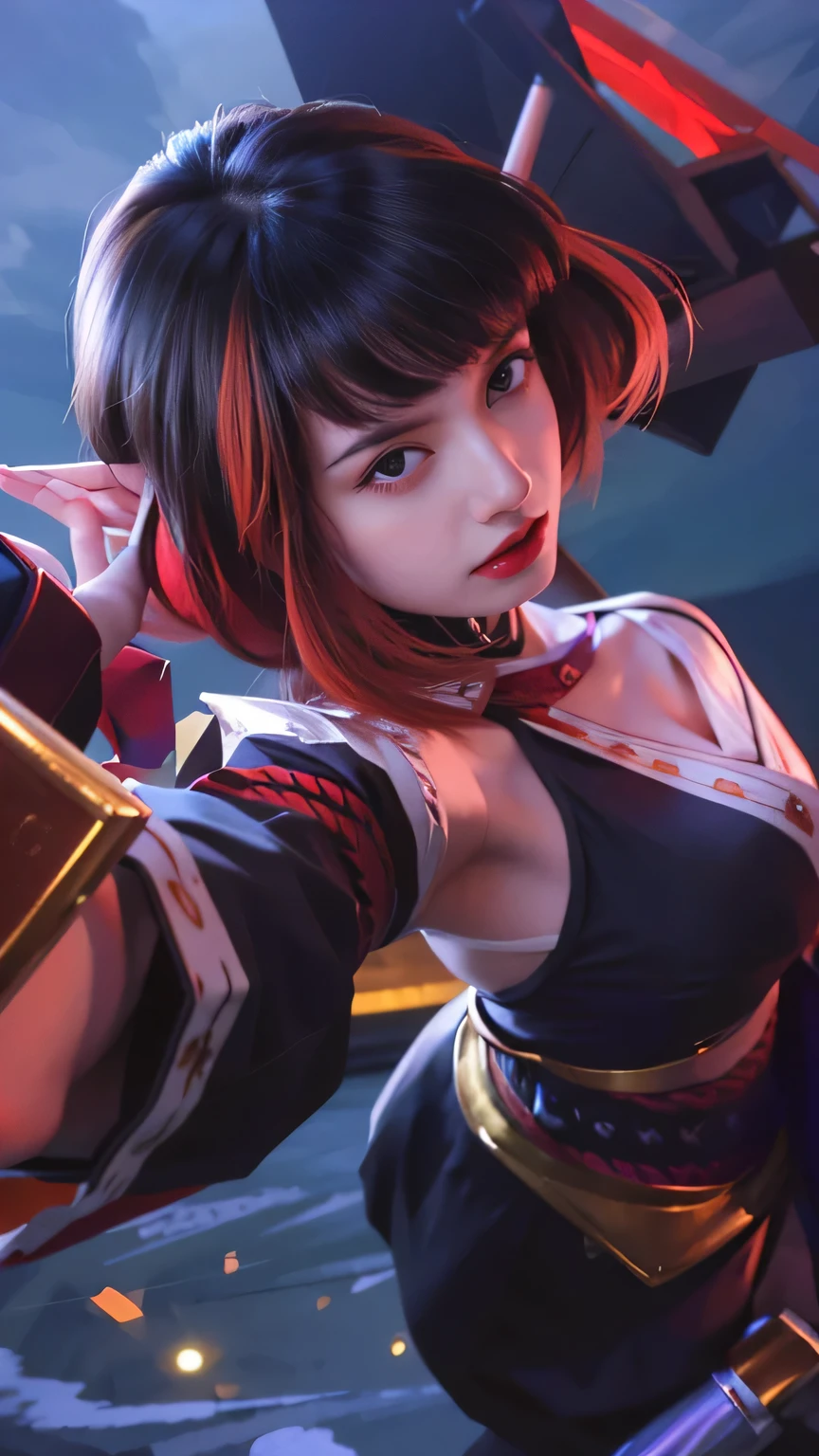 (photorealistic:1.4), best quality, masterpiece, ultra high res, 1girl, (detailed face:1.2), (detailed eyes:1.2), (detailed hair:1.2), (detailed clothes:1.2), 4k, (detailed color:1.2),5),