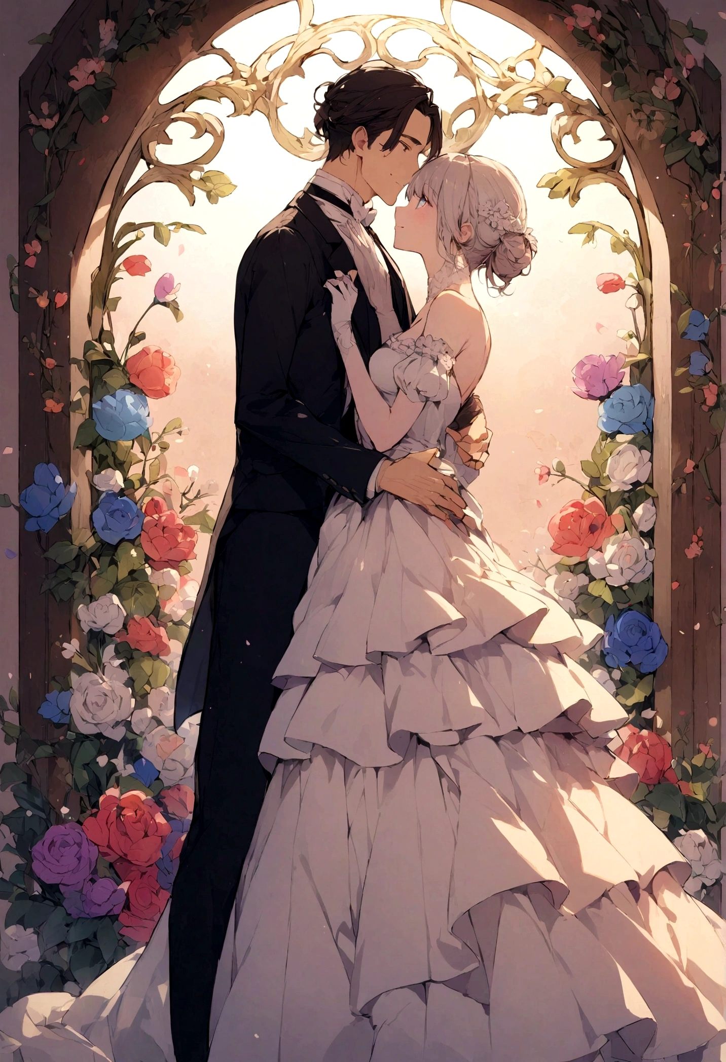 Girl holding a mouse、cute、With a tall husband、couple、
