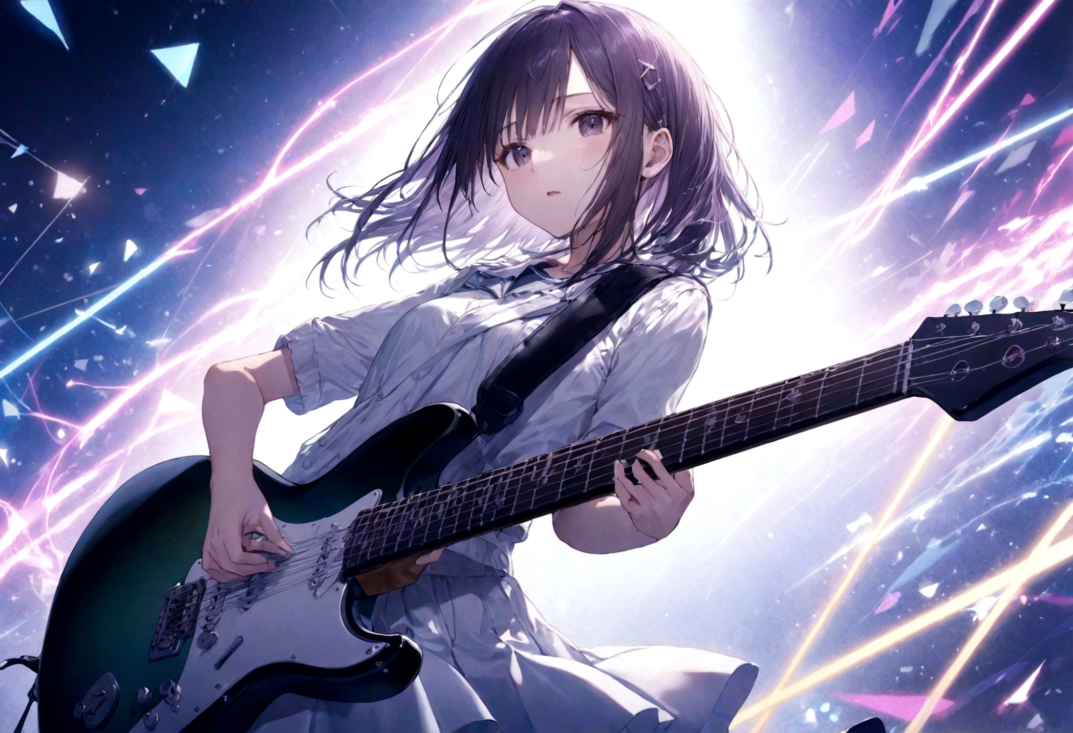 high school girl、Light Music Club、Electric guitar、vocal