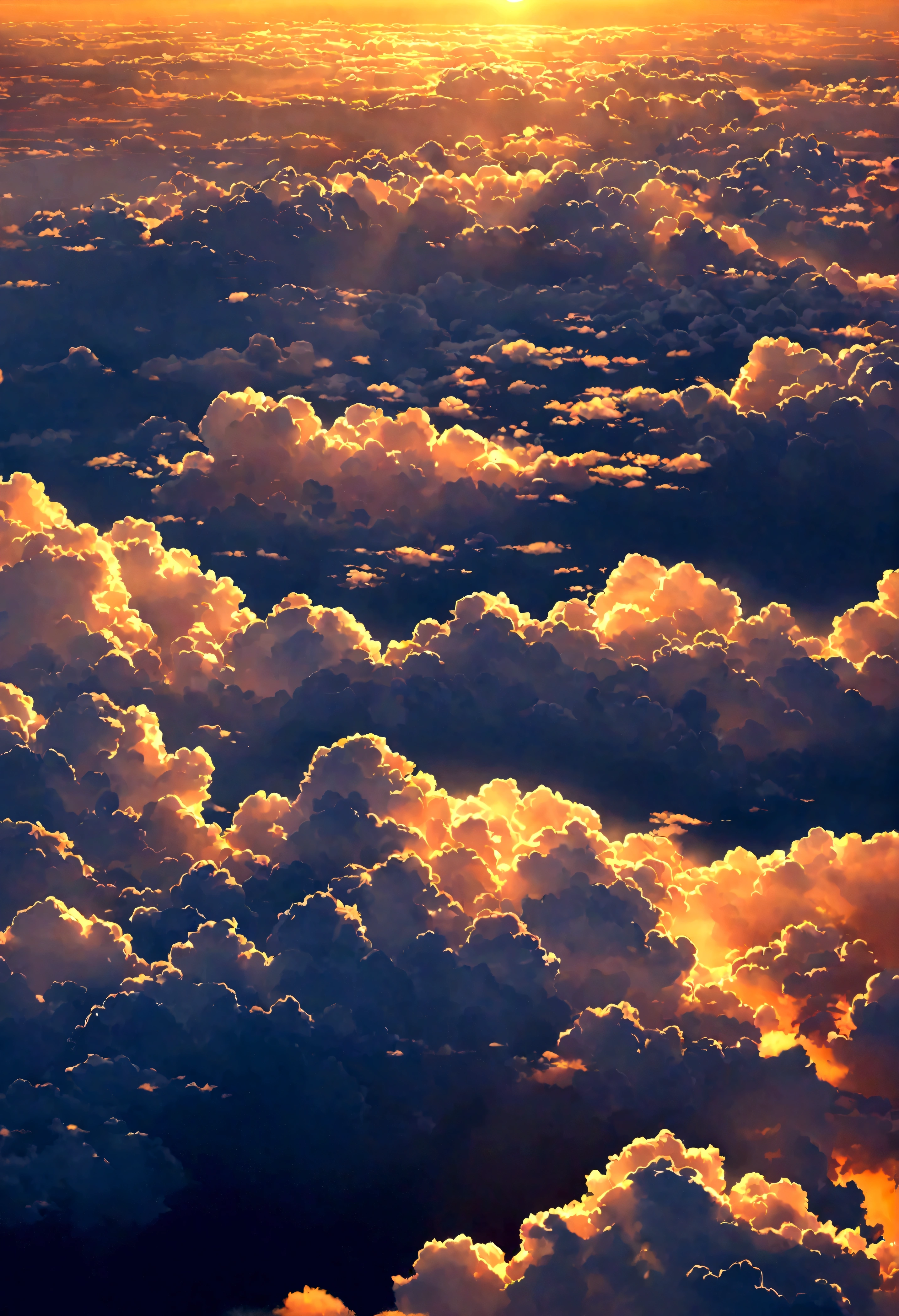 a picture taken from a plane of a sunset with clouds, among heavenly sunlit clouds, heavenly clouds, amazing sky, sunset in the clouds, golden clouds, stunning sky, magnificient clouds, breathtaking clouds, glowing clouds, sunset clouds, heaven on earth, golden heavenly lights, heaven!!!!!!!!, heavenly atmosphere, heavenly glow, heavenly landscape, heavenly light, gorgeous clouds