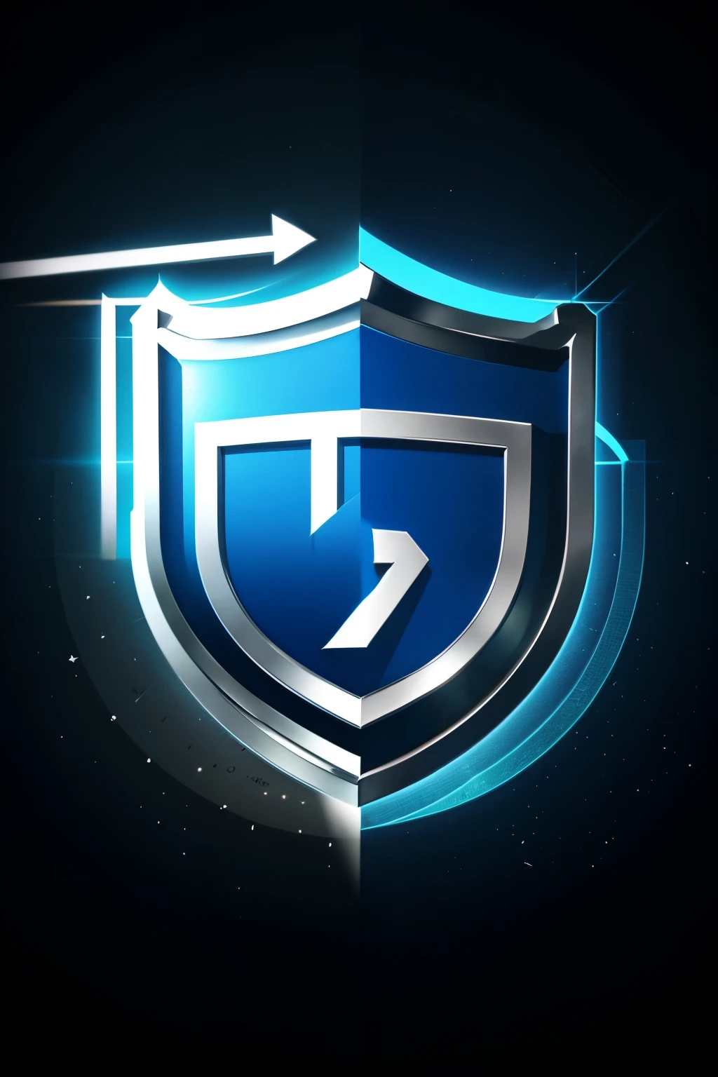 Create a simple logo that has a shield and electric symbol in it. It should be like a cartoon.