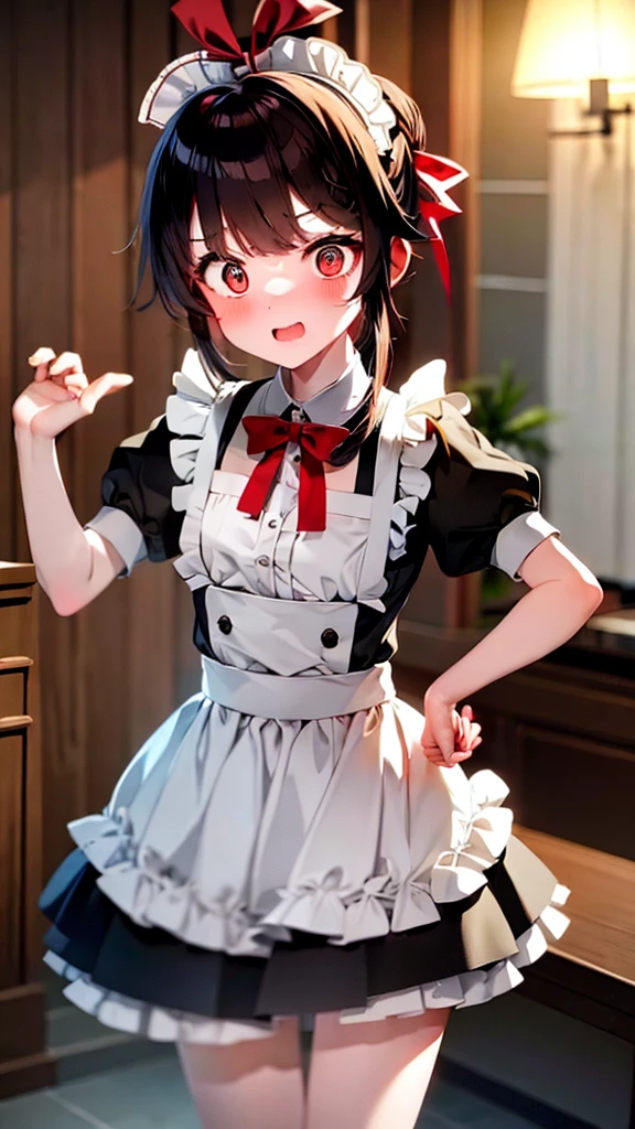 Maid Underwear Pattern Laughter Shooting from underneath the skirt