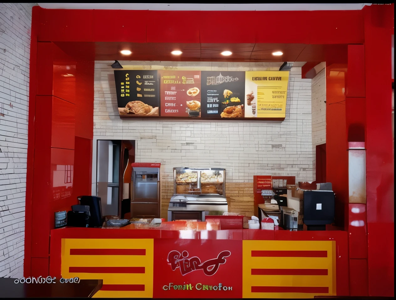Simple Fried chicken restaurant layout design