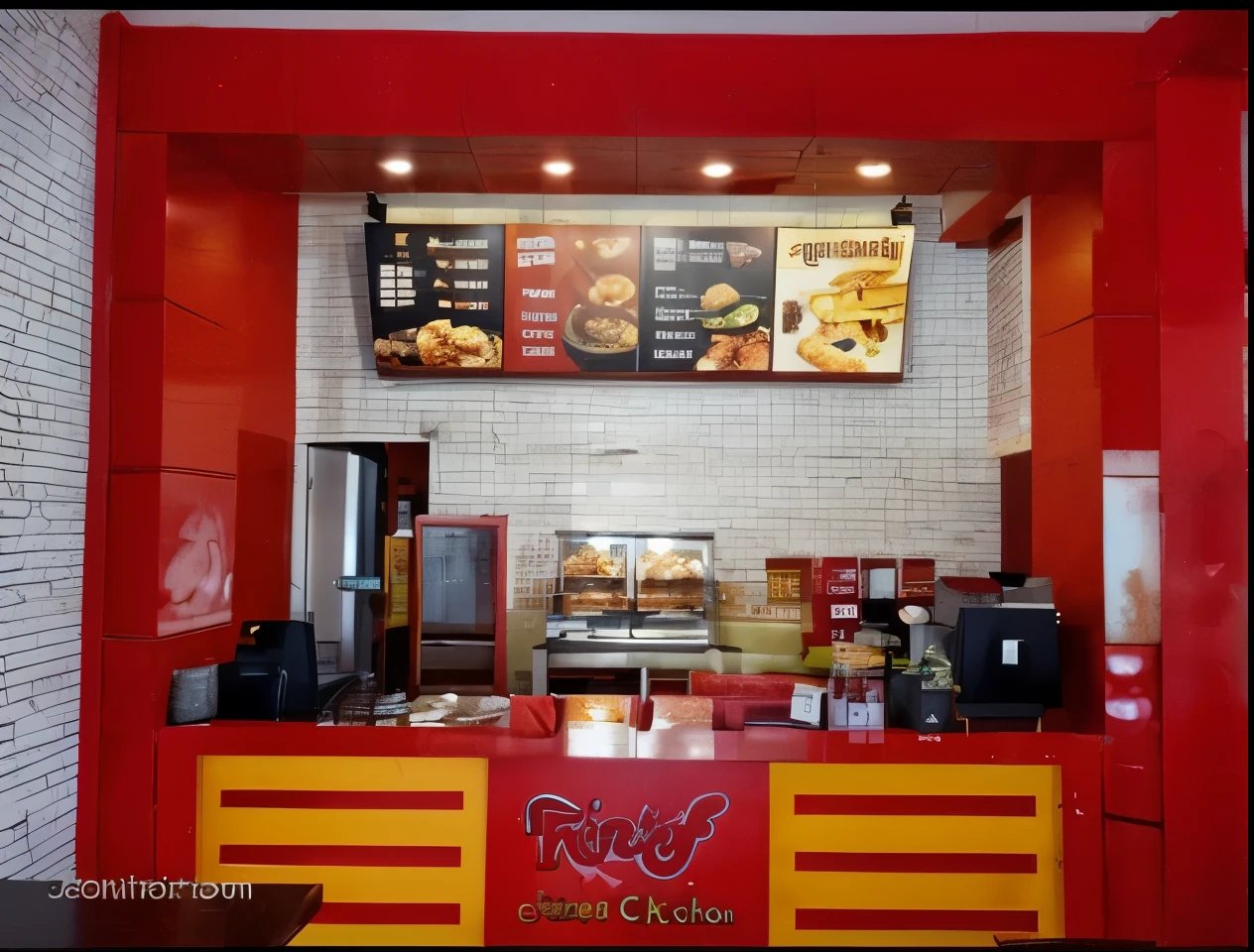 Simple Fried chicken restaurant layout design