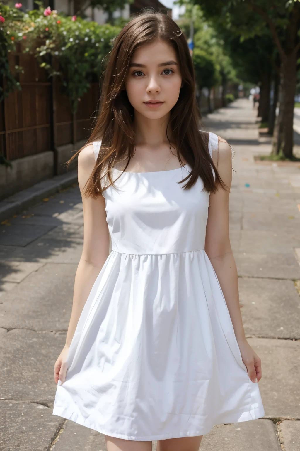Girl White Skin with Dress