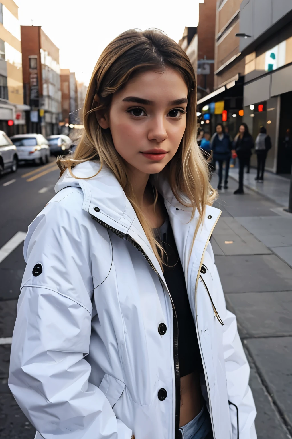 Girl White Skin with Jacket