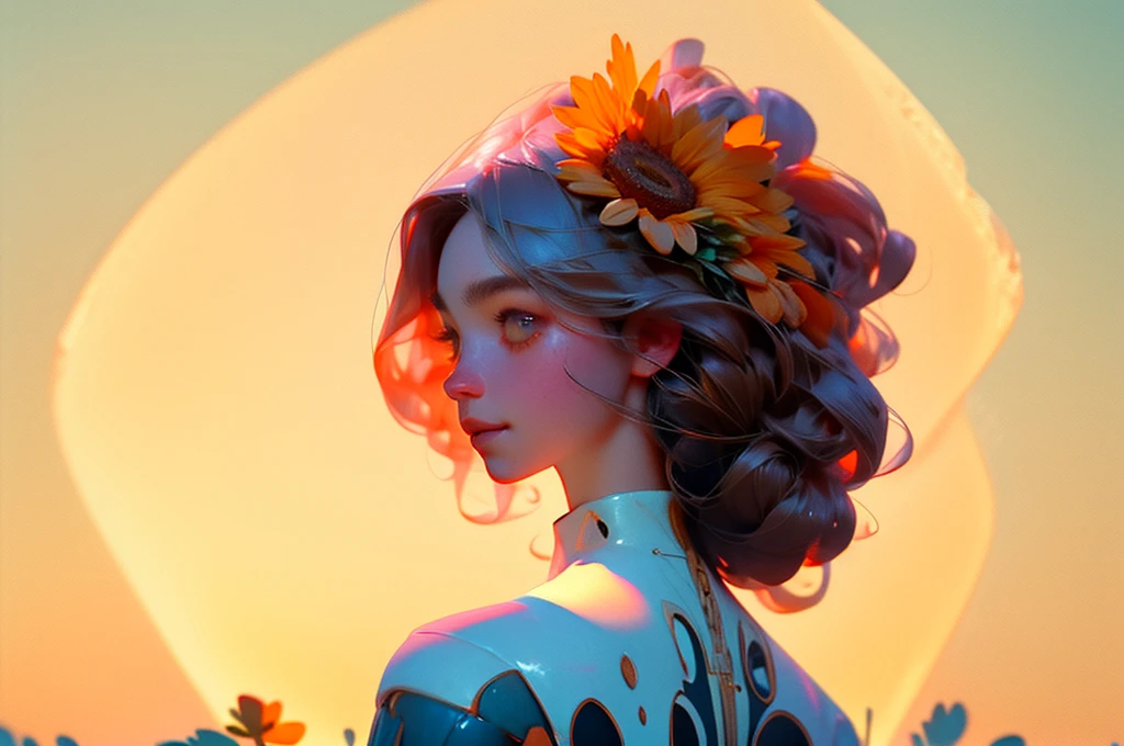 flower, flower, sunflower, one piece, flower畑, from side, illustration, Fantasy Art, 8K, highest quality, Beautiful expression, cheerful, Cute face, An innocent smile, (Wide margins:1.2), (1 girl:1.5), (masterpiece:1.1)																