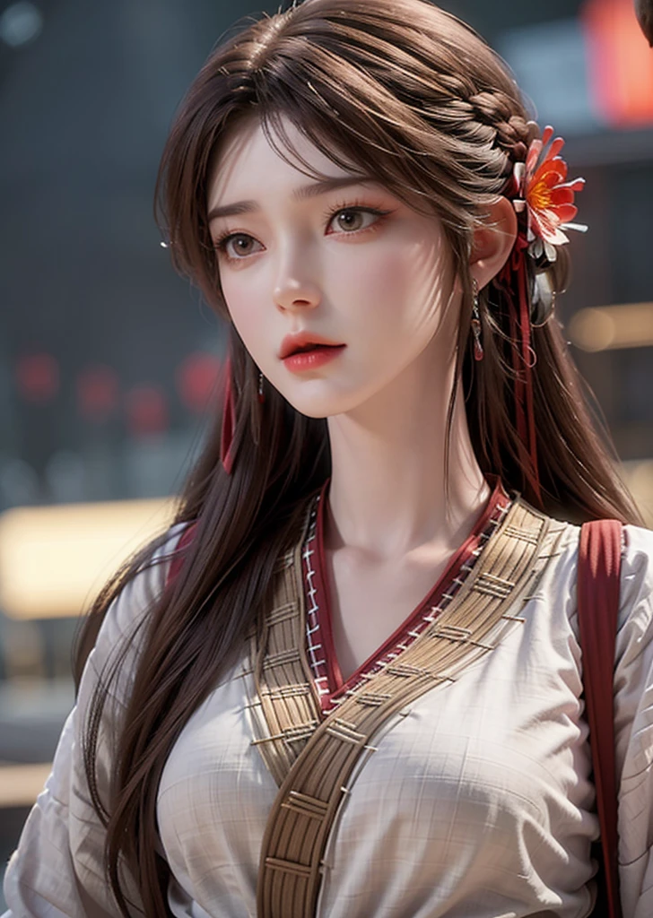 (girl,day view,close shot),(illustration,),(pretty,long hair),(sparkling stars,moonlight),(best quality,Super fine details),(romantic,colorful),(soft light,soft shine),(No revealing clothing)，Off the shoulders，Symmetrical charming eyes