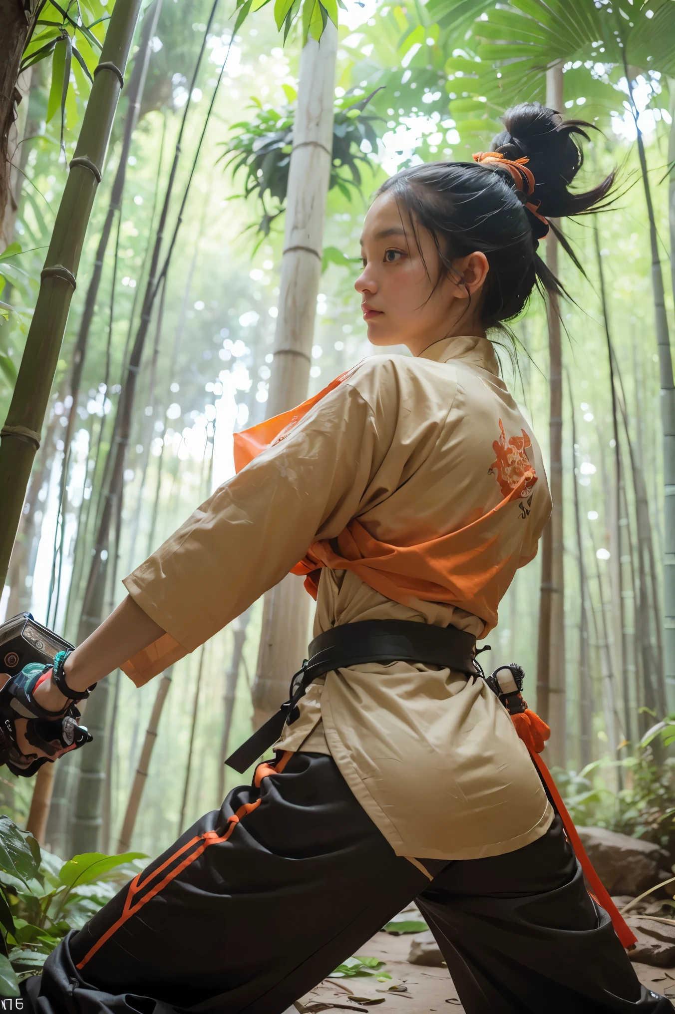 bamboo forest background,A look of determination,colorful vivid octane render, cybernetic and highly detailed, loba andrade from apex legends, created in unreal engine 5, made in unreal engine 5, trending on unreal engine 5, Antique portraits, Martial arts fantasy style 8k octane rendering, rendered in unreal 5, rendered in high octane