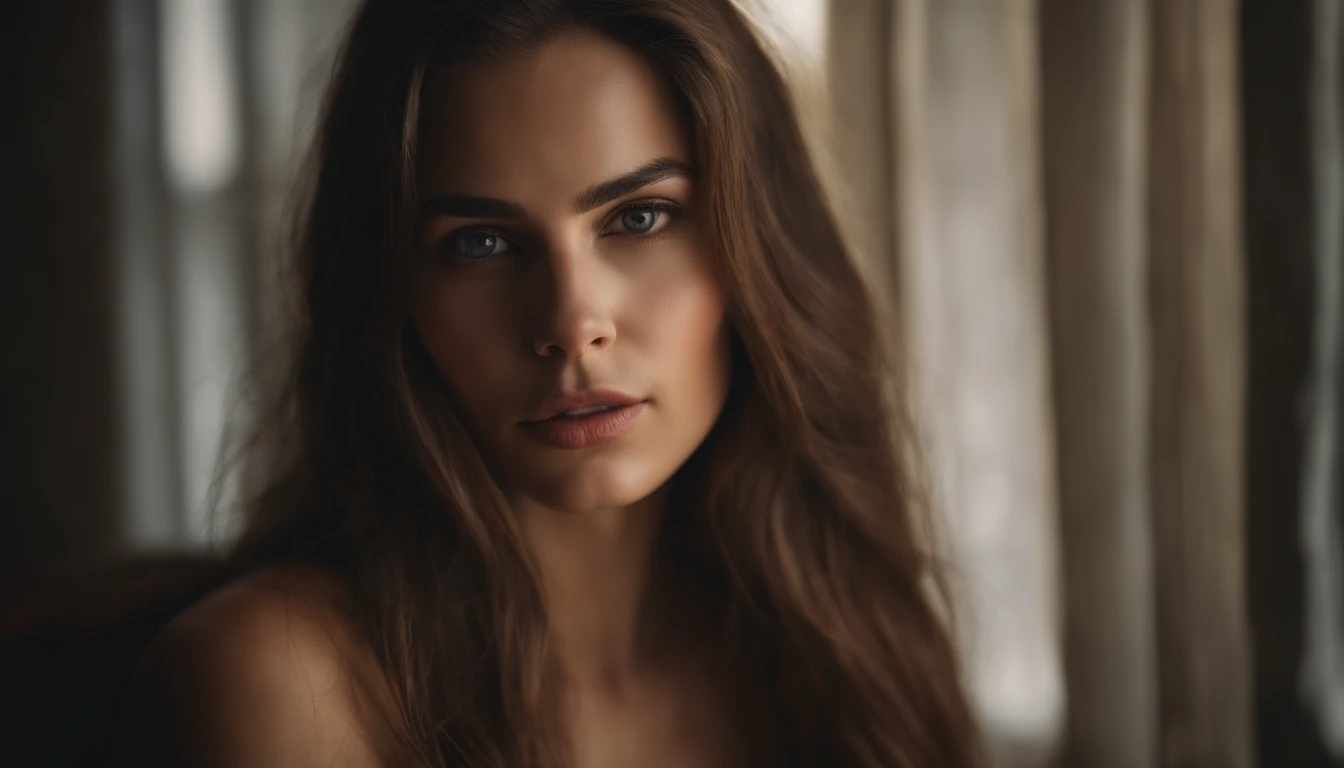 (best quality, highres, ultra-detailed), portrait, beautiful naked girl, long hair, soft skin, expressive eyes, sensual lips, graceful posture, natural lighting, vibrant colors
