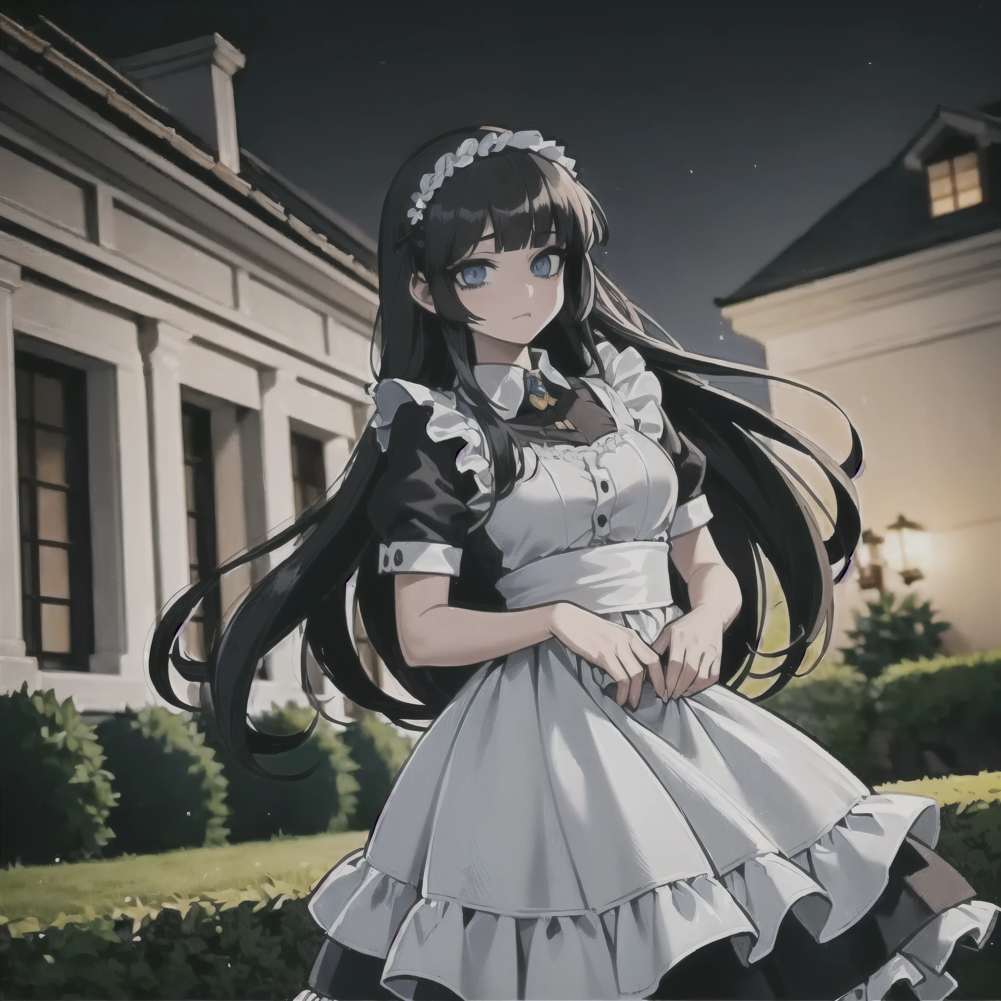 anime character dressed in housekeeper outfit posing in front of a house, anime girl in a housekeeper costume, housekeeper outfit, housekeeper dress, gorgeous housekeeper, arte oficial, high detailed arte oficial, estilo de arte anime moe, housekeeper, Hestia, anime cat girl in a housekeeper costume, gothic housekeeperen anime girl, do videogame azur lane, detalhes finos. linha de frente das s