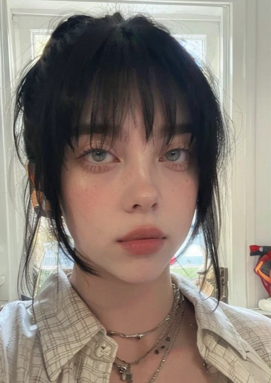 billie eilish, billie eilish face, fotorrealista, ultra HD, 8K.
