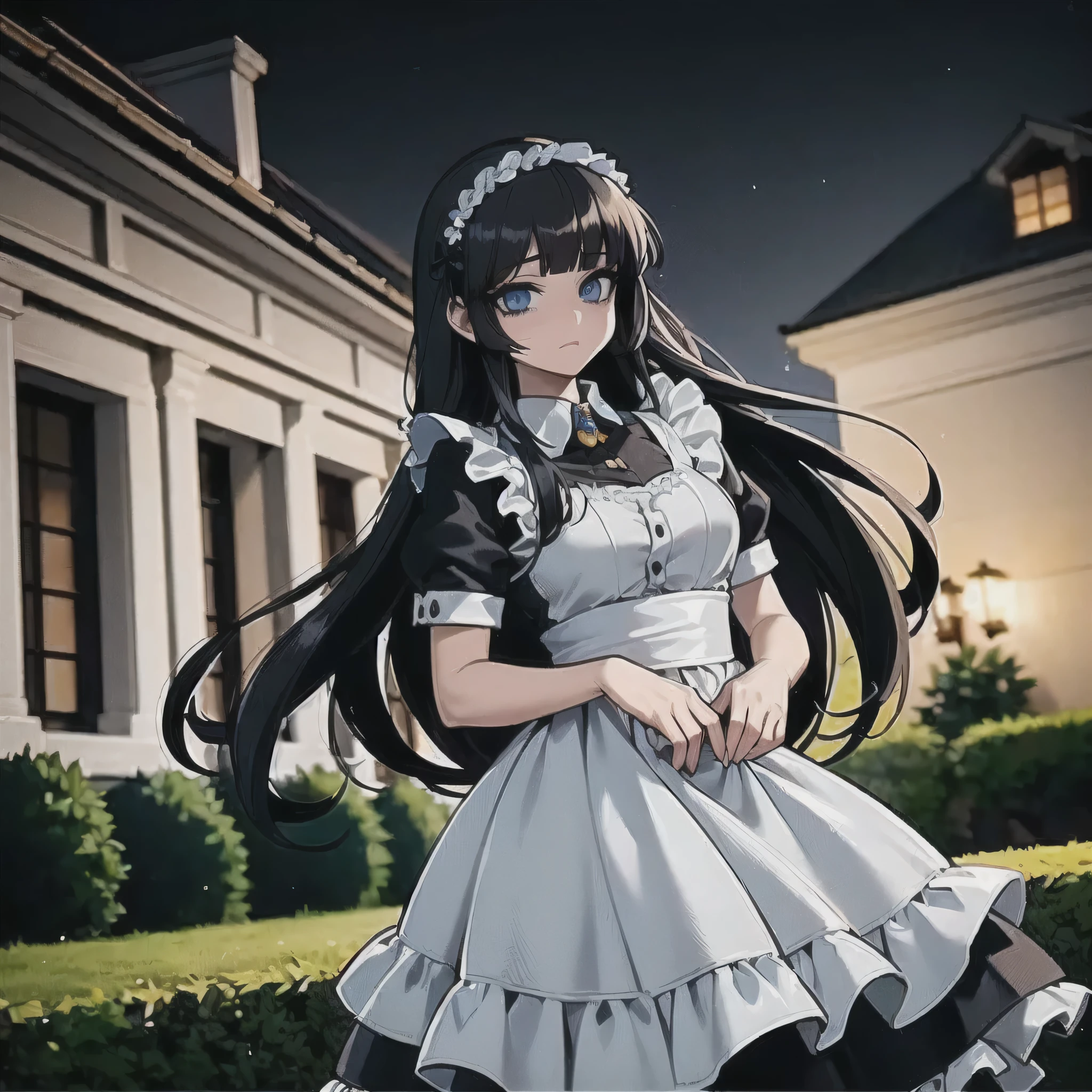 anime character dressed in housekeeper outfit posing in front of a house, anime girl in a housekeeper costume, housekeeper outfit, housekeeper dress, gorgeous housekeeper, arte oficial, high detailed arte oficial, estilo de arte anime moe, housekeeper, Hestia, anime cat girl in a housekeeper costume, gothic housekeeperen anime girl, do videogame azur lane, detalhes finos. linha de frente das meninas