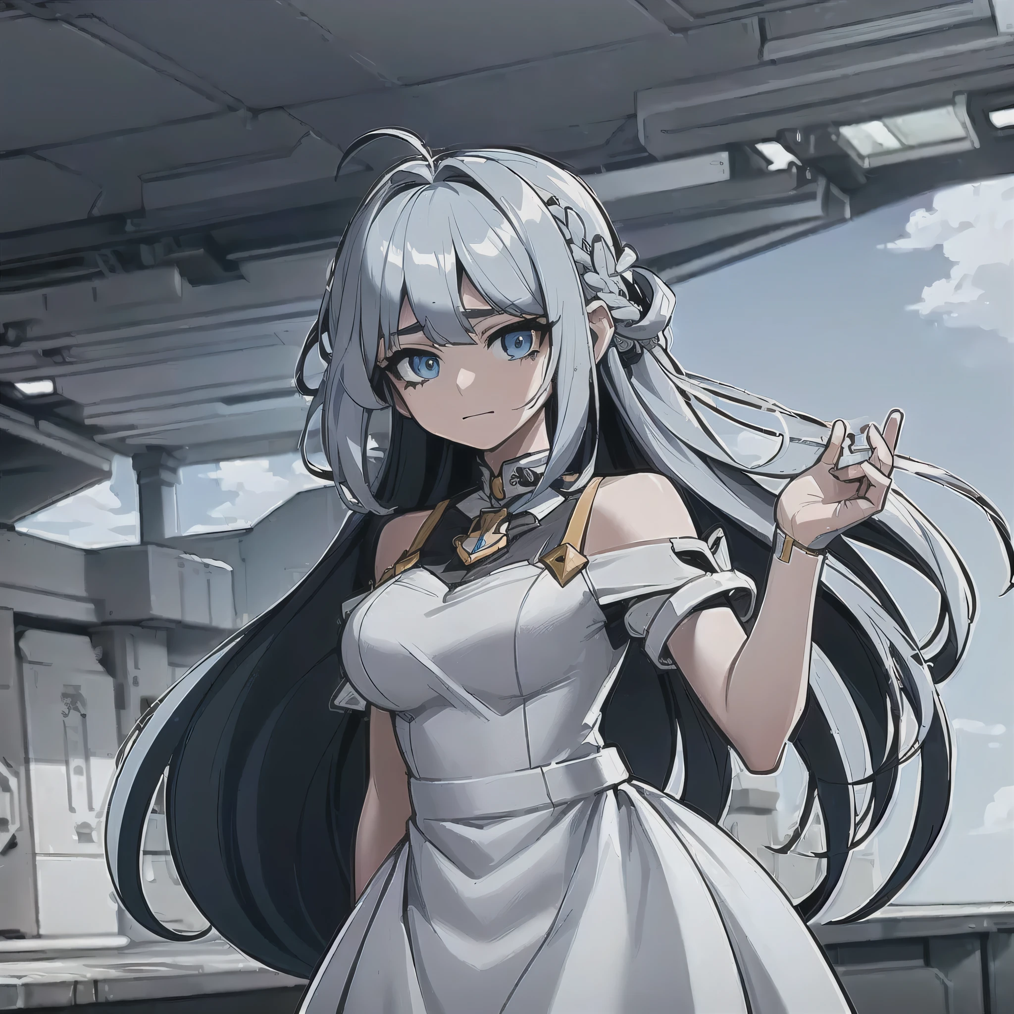 anime character dressed in white dress, kantai collection style, light blue haired deity, officialwork art, official art, anime look of a young girl, blue hair, high detailed officialwork art, official character art, anime look of a beautiful girl, from the azur lane video game, azur lane style, from the frontline girls,
