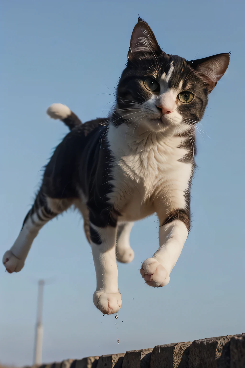 Cat flying