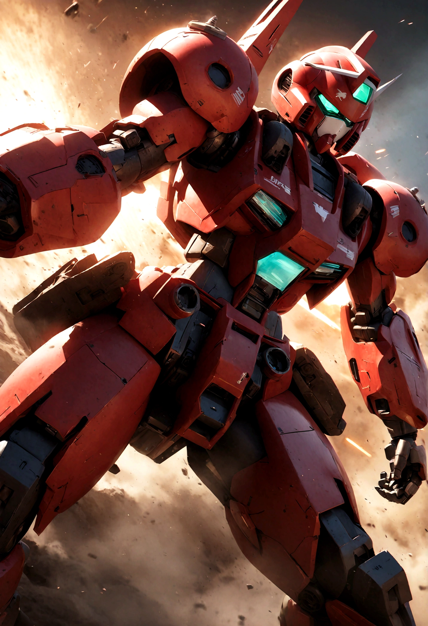 1girl, guncannon, gundam, highly detailed, photorealistic, 8k, ultra-detailed, masterpiece, mecha, sci-fi, futuristic, complex machinery, intricate details, hyper-realistic, dramatic lighting, dynamic pose, intense action, vibrant colors, cinematic atmosphere, emotional expression