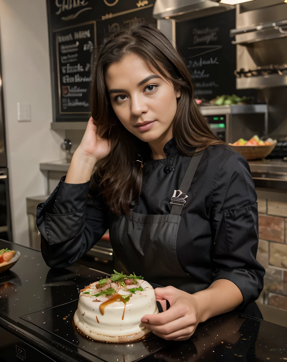 (Best quality,4k,8k,high resolution,chef-d'artwork:1.2),ultra-detailed,(Realistic,photoRealistic,photo-Realistic:1.37),belle femme, 30 ans old,femme souriante,long,corrugated,dark brown hair,dark brown eyes,expression heureuse,detailed hair strands,bonheur,atmosphère relaxante,High-end coffee,dressed in jeans,tenue stylée et moderne,coin salon confortable,meubles en bois,lighting'ambiance confortable,large glass windows ,musique de fond douce ,vibrant and energetic atmosphere, palette de couleurs chaudes,couleurs neutres avec des touches de tons terreux,warm and soft lighting,elegant decorative elements,peintures murales artistiques,beautifully designed menu board,suspendre des plantes au plafond,espace lumineux et propre,options de pâtisseries à emporter,friandises gourmandes client sympathique et attentionné, environnement invitant et accueillant, Soft light, Best quality, UHD, high details, Best quality, beau visage, visage ovale long, regard profond et charmant, regard profond, Cinematic lighting, flou de mouvement, Grains de films, very detailed, 30 ans, cheveux corrugateds naturels, dark brown eyes, high resolution, chef-d'artwork, Best quality, Intricate details, very detailed, Sharpness, detailed skin, Realistic skin texture, texture, detailed eyes, professionnel, 4k, 85mm, faible profondeur de champ, Vision des couleurs Kodak, corps parfaitement ajusté, Extremely detailed, photo_\(ultra\), photoRealistic, Realistic, Post-traitement, maximum detail, roughness, vrai vie, ultra Realistic, photorealism, la photographie, 8K UHD, la photographie (grain de film) plan moyen pour gros plan, visage plus long et plus mince, visage parfait, poitrine de taille moyenne, corps mince et sportif, THE HANDS ARE HIDDEN FROM L'IMAGE
