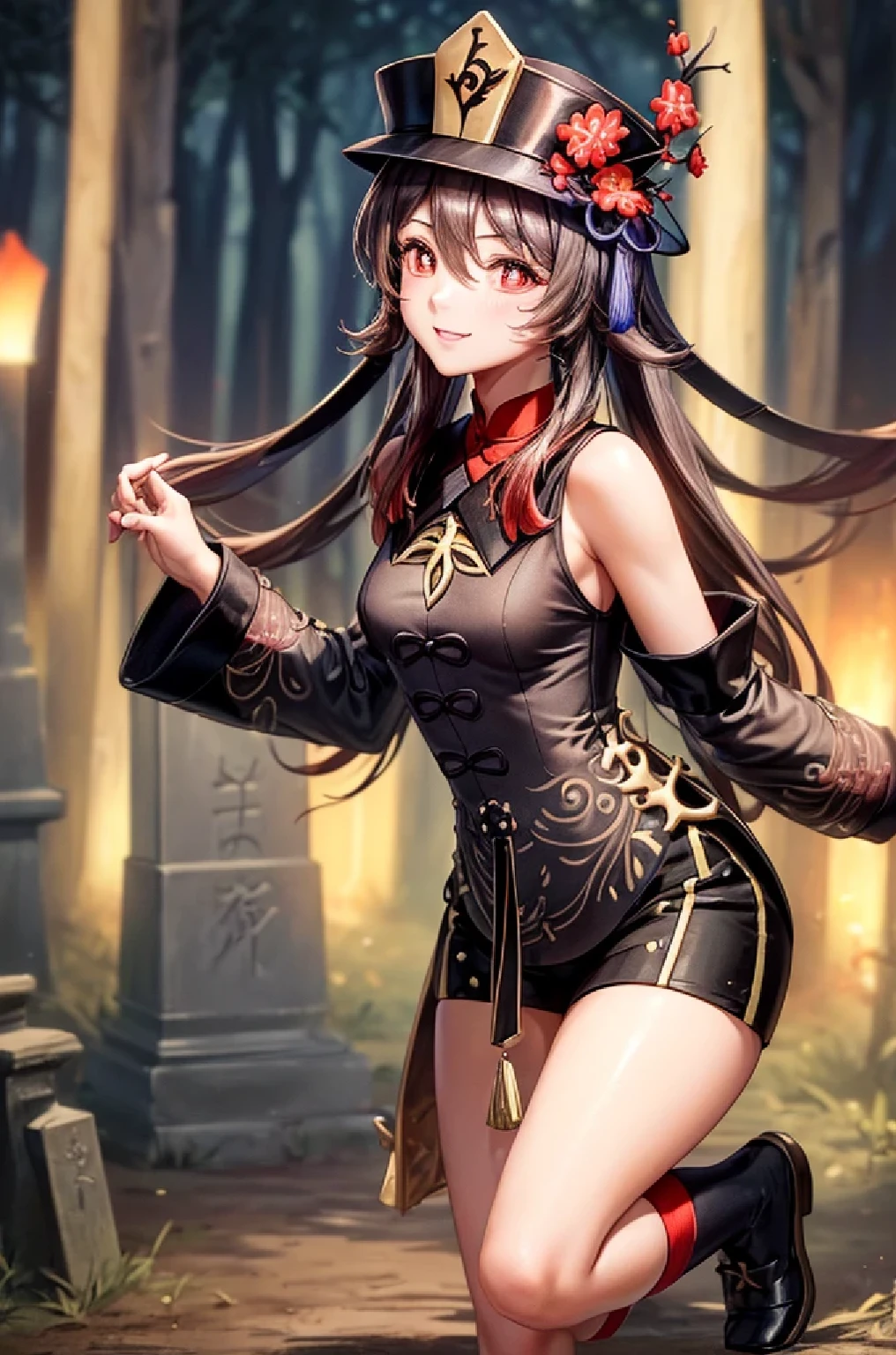 <lora:XinyanV2-000004:.65> xinyan \(genshin impact\), genshin impact, twintails, spikes, indoors